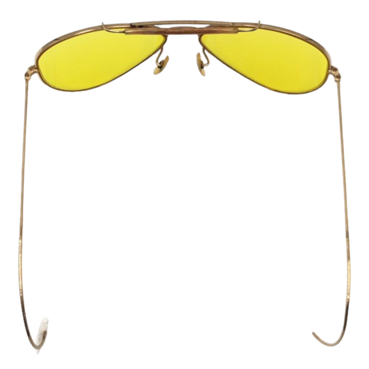 Ray-Ban Vintage B&amp;L RAY-BAN USA Outdoorsman Yellow Gold Metal Sunglasses Teardrop Men's