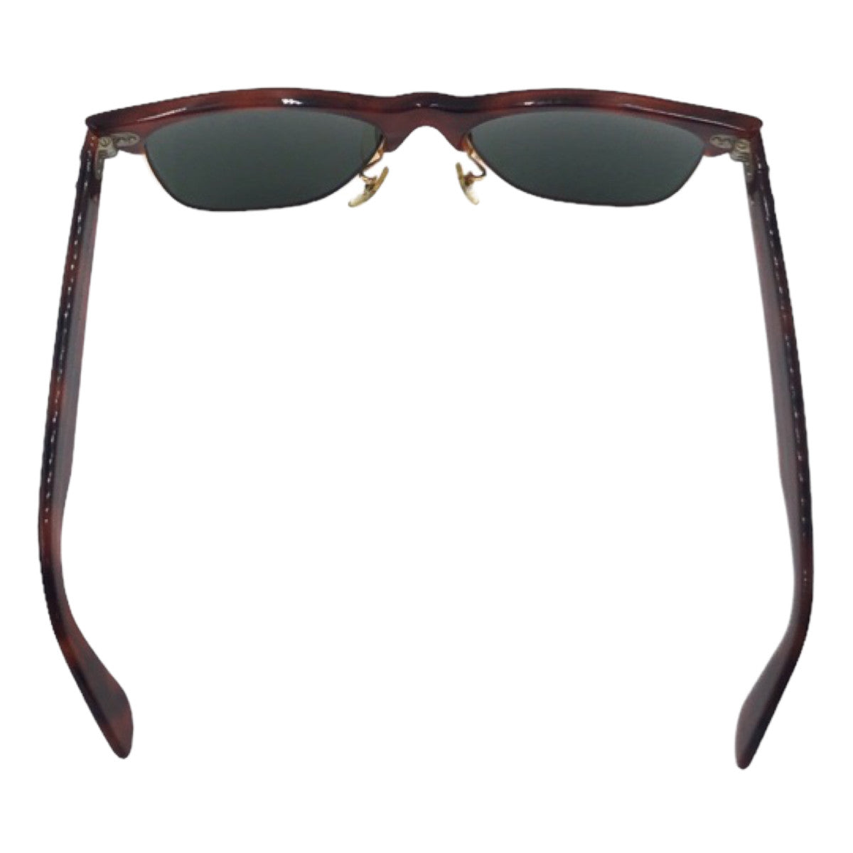 Ray-Ban B&amp;L RAY-BAN USA Wayfarer Max Brown Gold Plastic Sunglasses Wellington Men's