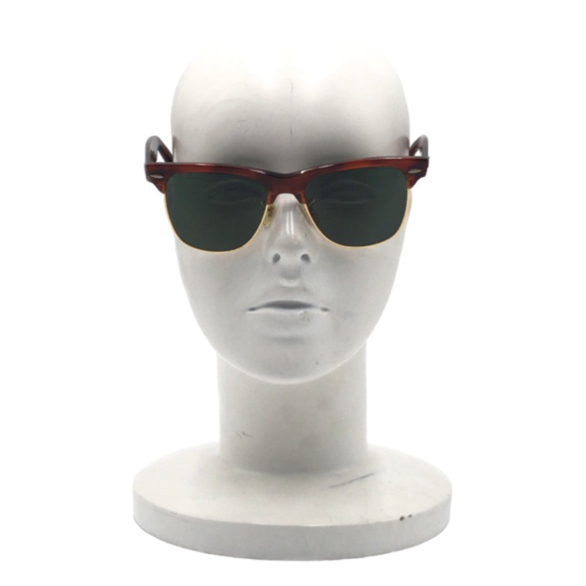 Ray-Ban B&amp;L RAY-BAN USA Wayfarer Max Brown Gold Plastic Sunglasses Wellington Men's