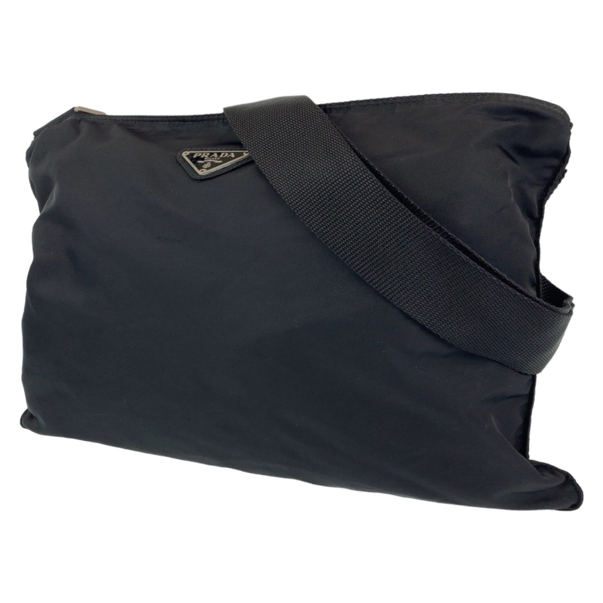 H-0242
PRADA プラダ ブラック 黒 シルバー金具 ナイロン ショルダーバッグ 斜め掛けバッグ  レディース