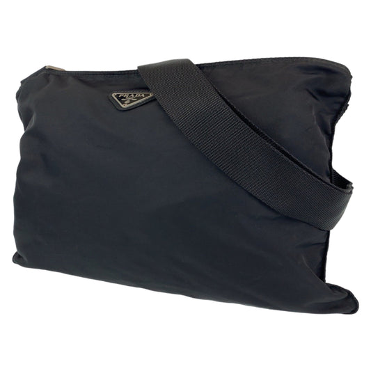 H-0242
PRADA プラダ ブラック 黒 シルバー金具 ナイロン ショルダーバッグ 斜め掛けバッグ  レディース