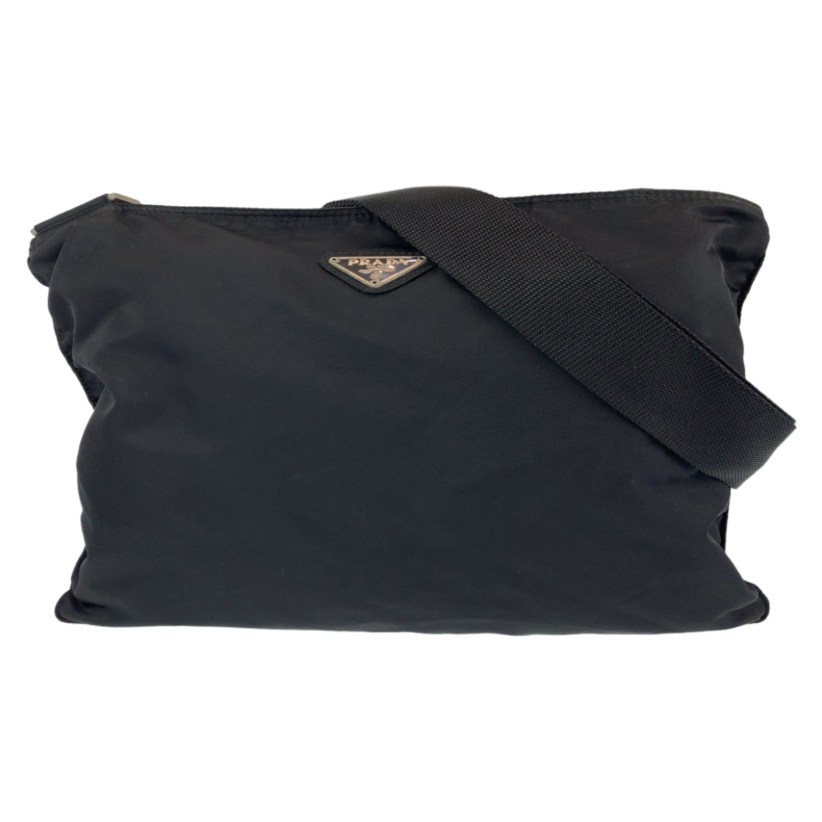 H-0242
PRADA プラダ ブラック 黒 シルバー金具 ナイロン ショルダーバッグ 斜め掛けバッグ  レディース