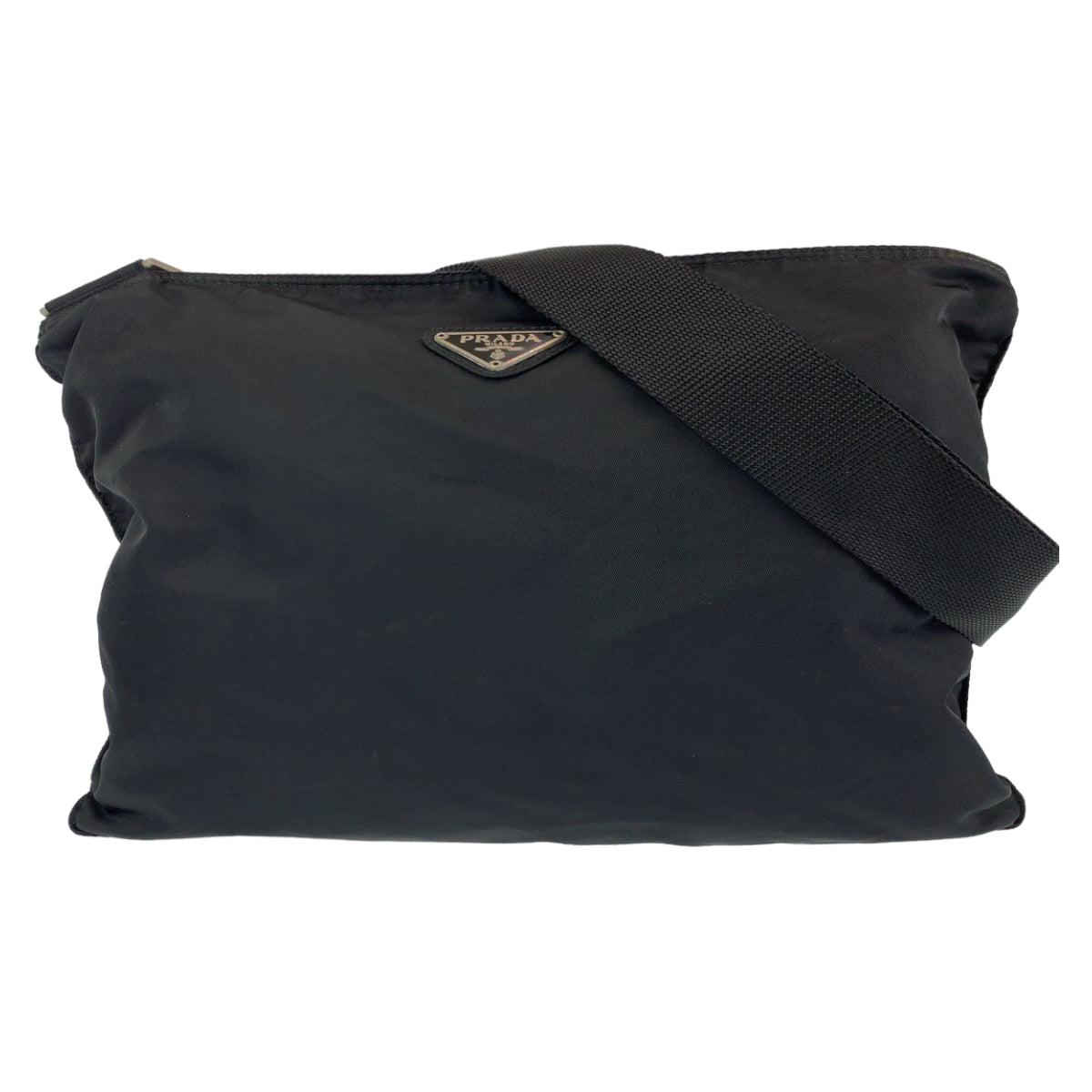 H-0242
PRADA プラダ ブラック 黒 シルバー金具 ナイロン ショルダーバッグ 斜め掛けバッグ  レディース