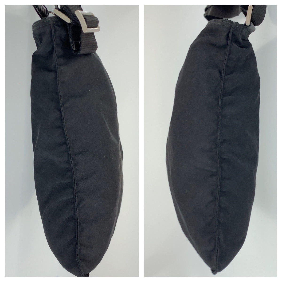 H-0242
PRADA プラダ ブラック 黒 シルバー金具 ナイロン ショルダーバッグ 斜め掛けバッグ  レディース