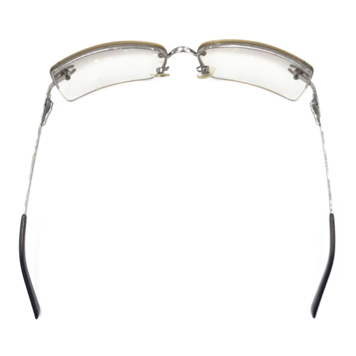 CHANEL シャネル ココマーク ラインストーン グラデーション シルバー 銀 グレー メタル 4092-B c.124/61 62◻︎15 120 サングラス スクエア  レディース