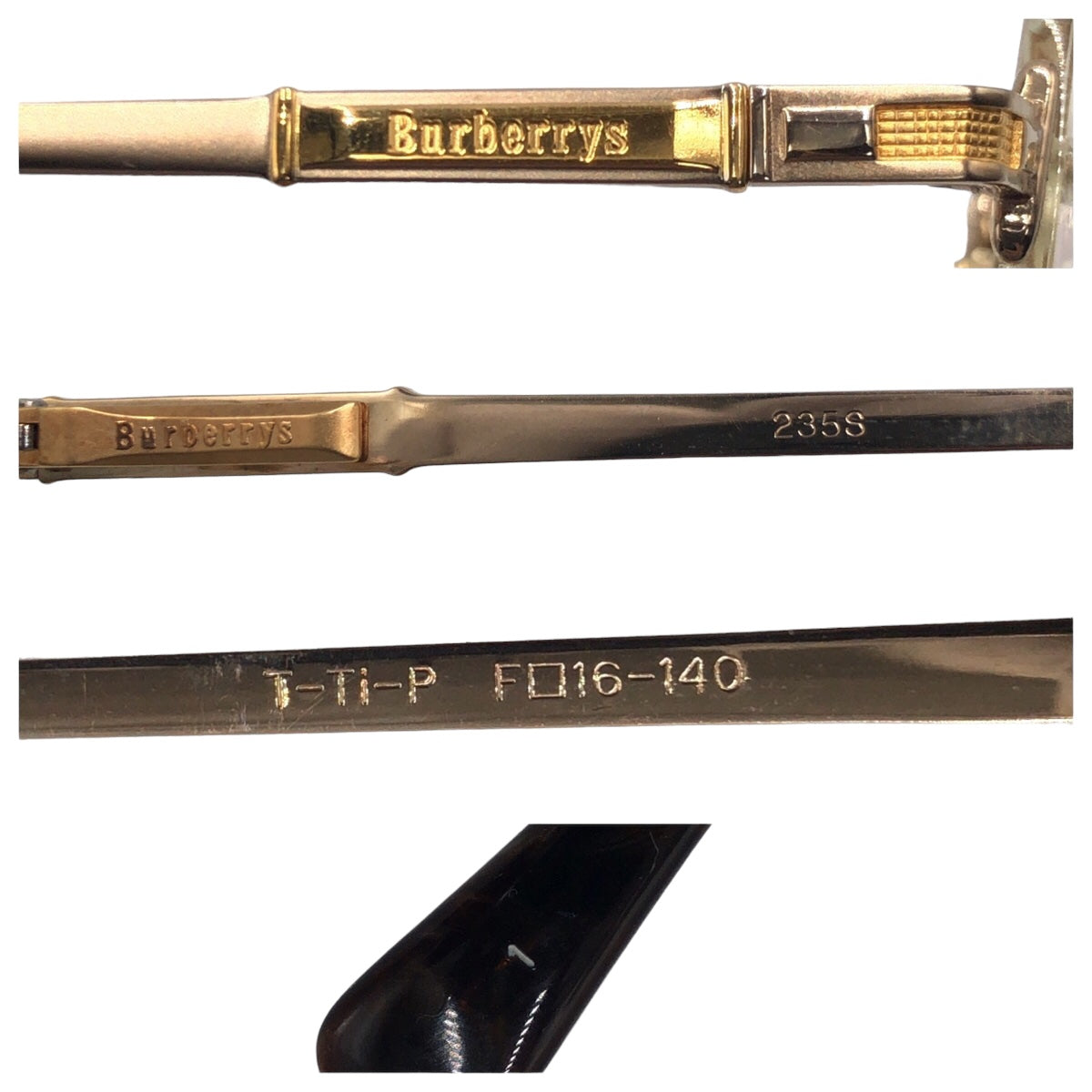 BURBERRY バーバリー ゴールド 金 メタル T-Ti-P F◻︎16-140 メガネ  度あり メンズ