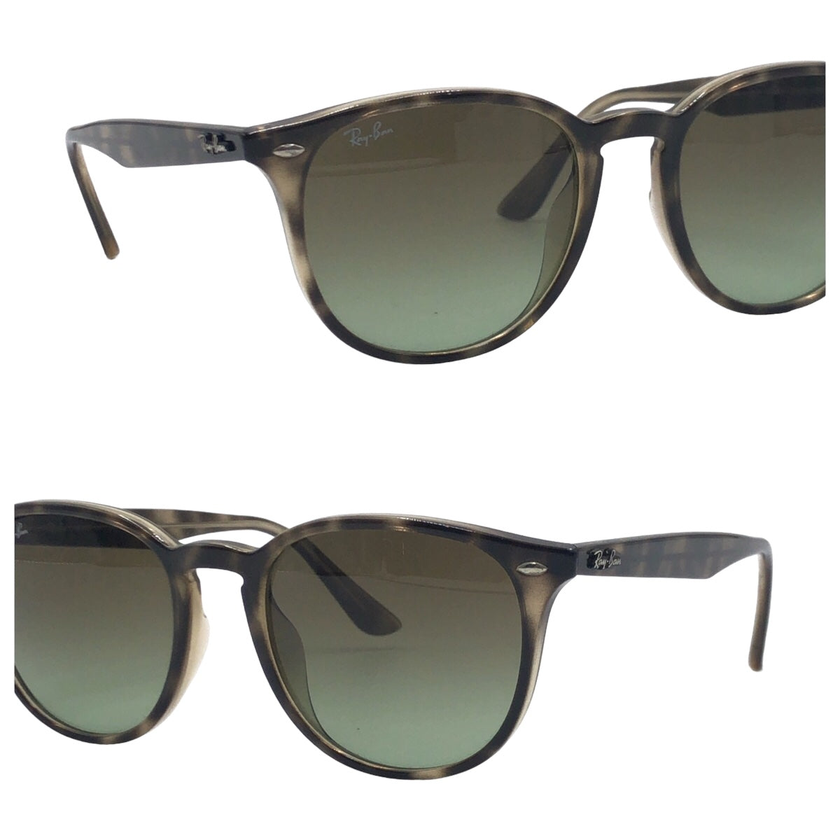 Ray-Ban Asian Fit Unisex Havana Green Gradient Brown Plastic RB4259-F 731/E8 53◻︎20 150 3N Sunglasses Wellington Men's