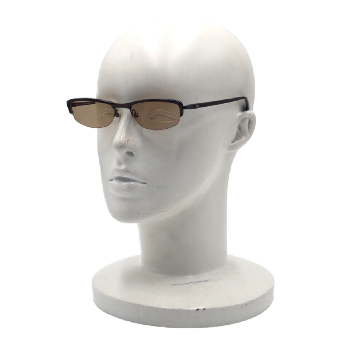 Jean Paul Gaultier ジャンポール・ゴルチェ ハーフリム 男女兼用 ブラウン 茶 プラスチック 57-0076 52◻︎15 135 サングラス スクエア  度あり レディース