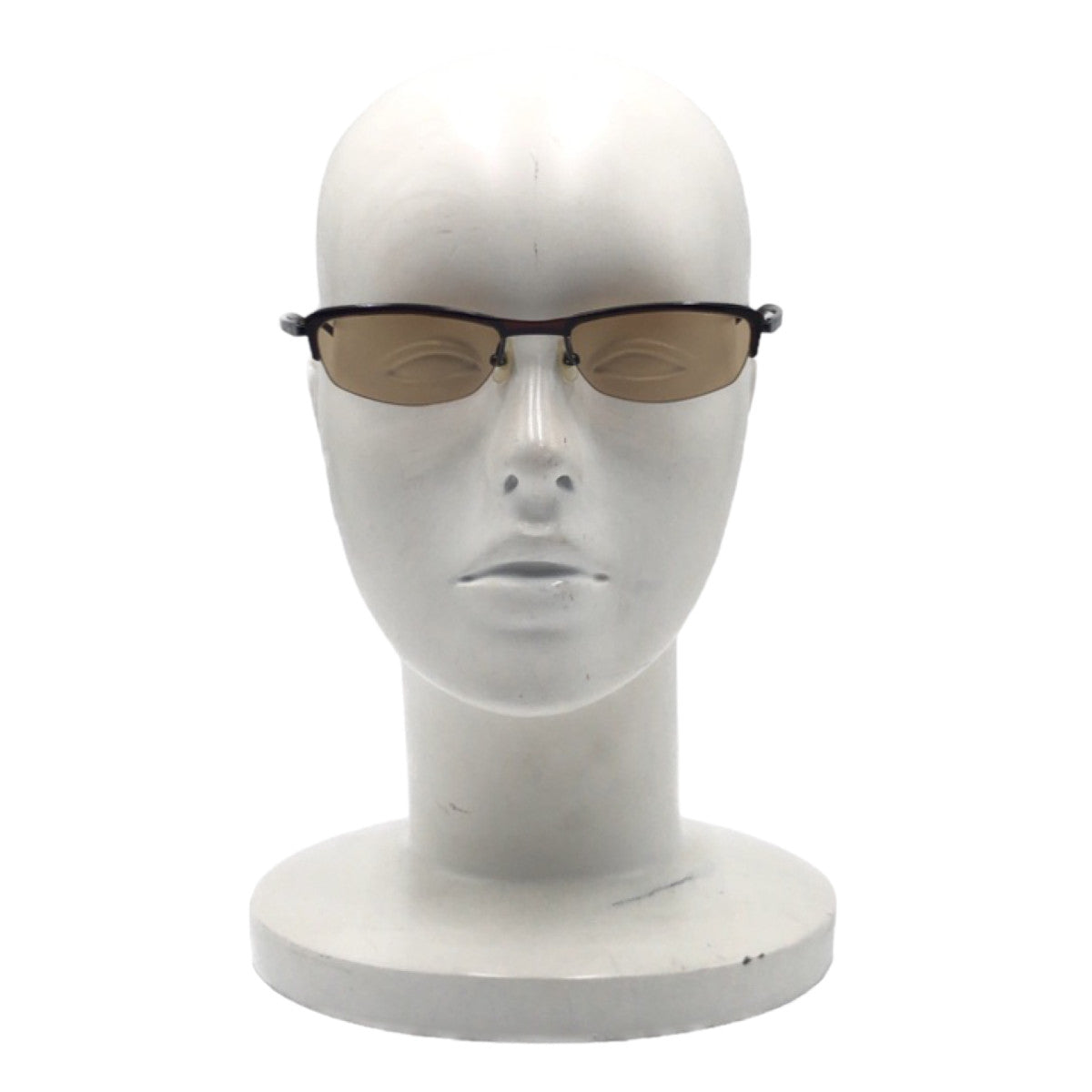 Jean Paul Gaultier ジャンポール・ゴルチェ ハーフリム 男女兼用 ブラウン 茶 プラスチック 57-0076 52◻︎15 135 サングラス スクエア  度あり レディース