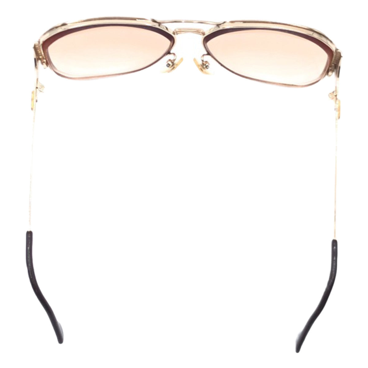 YVES SAINT LAURENT イヴ・サンローラン YSL グラデーション ゴールド ブラウン 茶 メタル 31-065 サングラス ティアドロップ  度あり メンズ