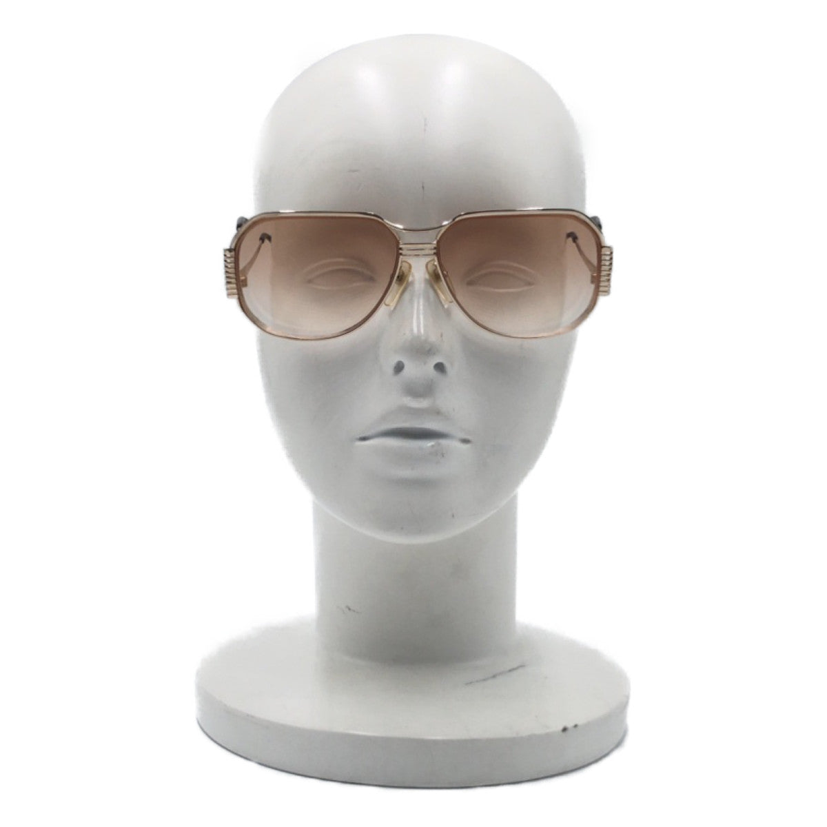 YVES SAINT LAURENT イヴ・サンローラン YSL グラデーション ゴールド ブラウン 茶 メタル 31-065 サングラス ティアドロップ  度あり メンズ