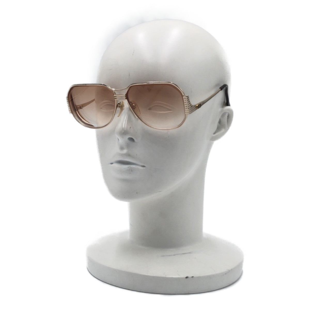 YVES SAINT LAURENT イヴ・サンローラン YSL グラデーション ゴールド ブラウン 茶 メタル 31-065 サングラス ティアドロップ  度あり メンズ