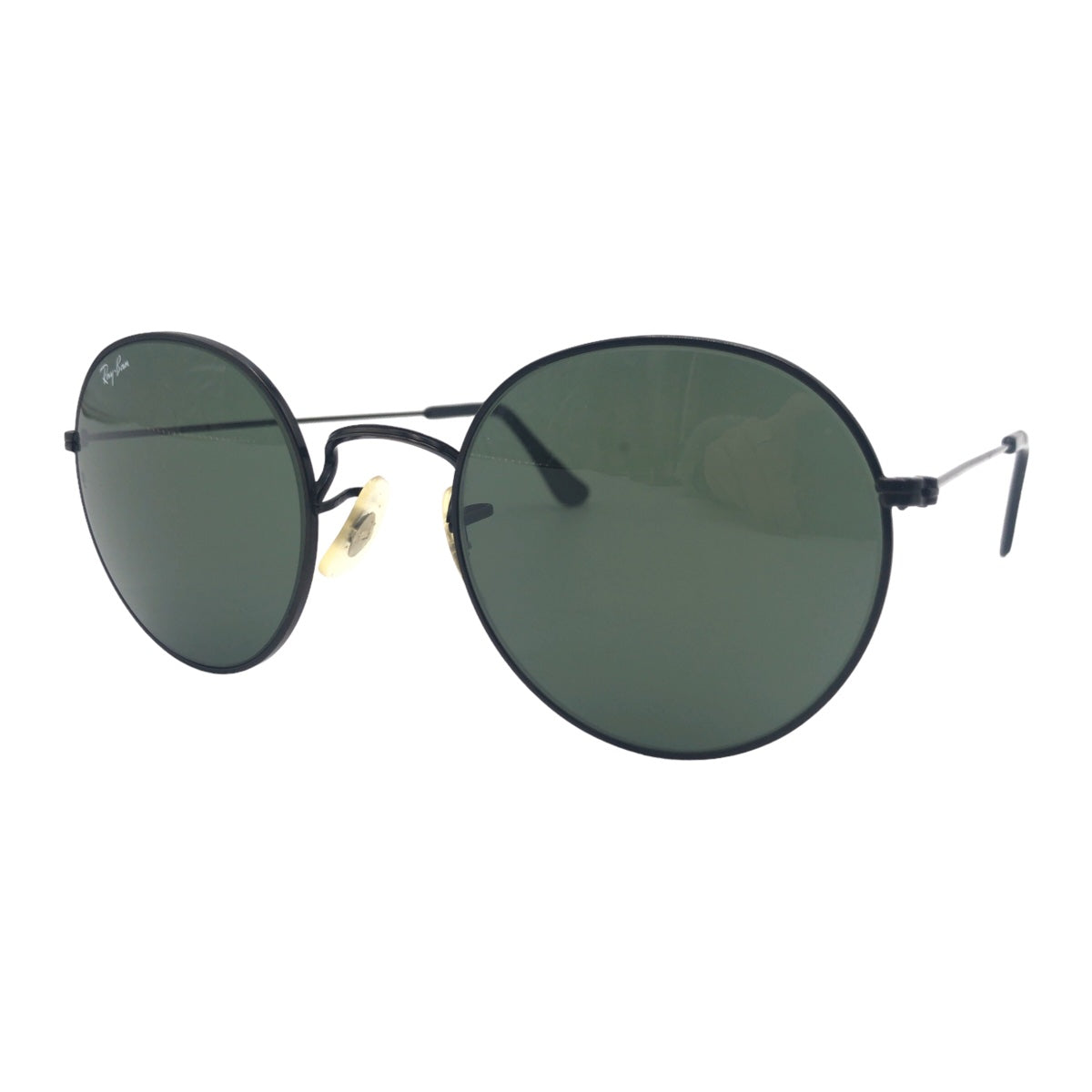 Ray-Ban B&amp;L RAY-BAN USA Black Metal 52◻︎21 Sunglasses Round Men's