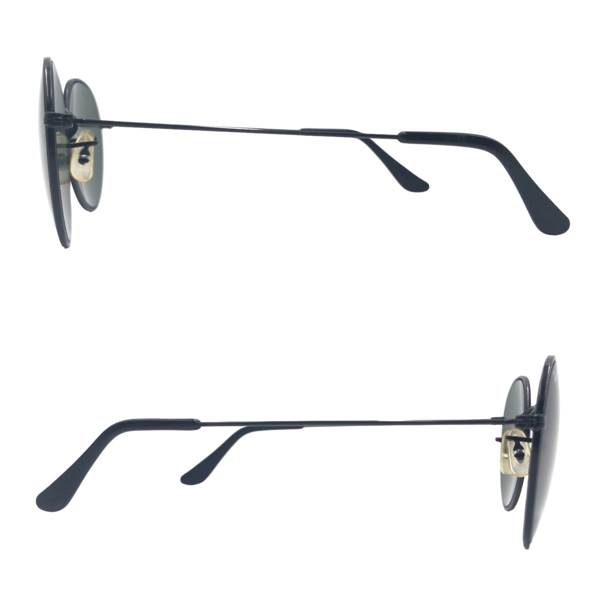 Ray-Ban B&amp;L RAY-BAN USA Black Metal 52◻︎21 Sunglasses Round Men's