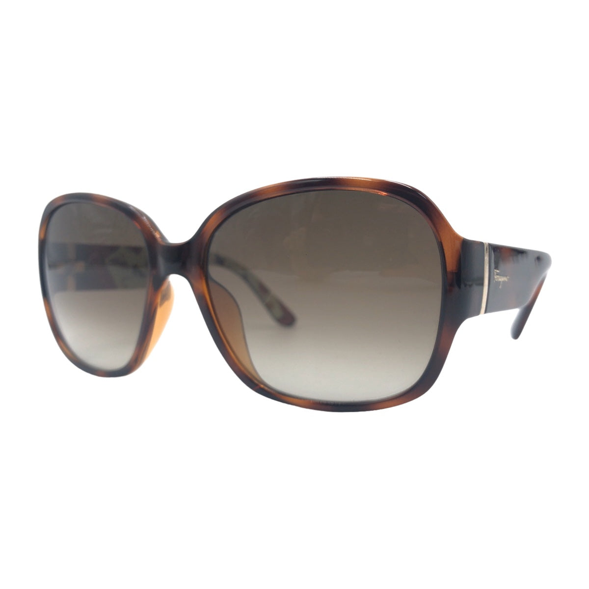 Salvatore Ferragamo サルヴァトーレフェラガモ ブラウン 茶 プラスチック サングラス ウェリントン  レディース