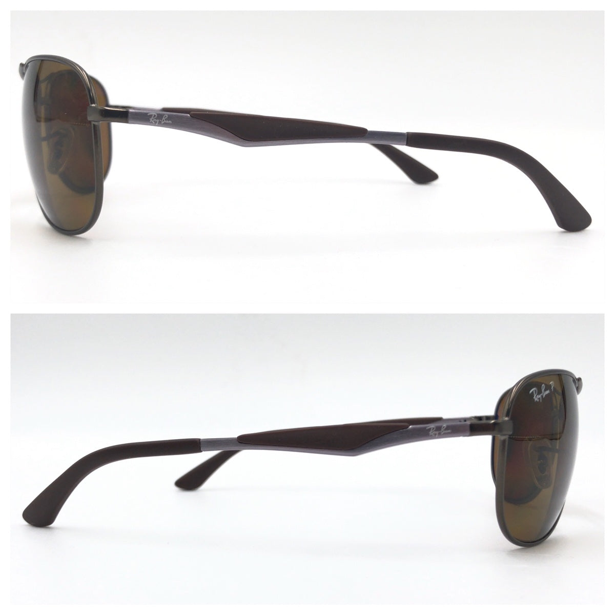 Ray-Ban Regular Fit Unisex Brown Steel Sunglasses Polarized Lenses Teardrop Men's