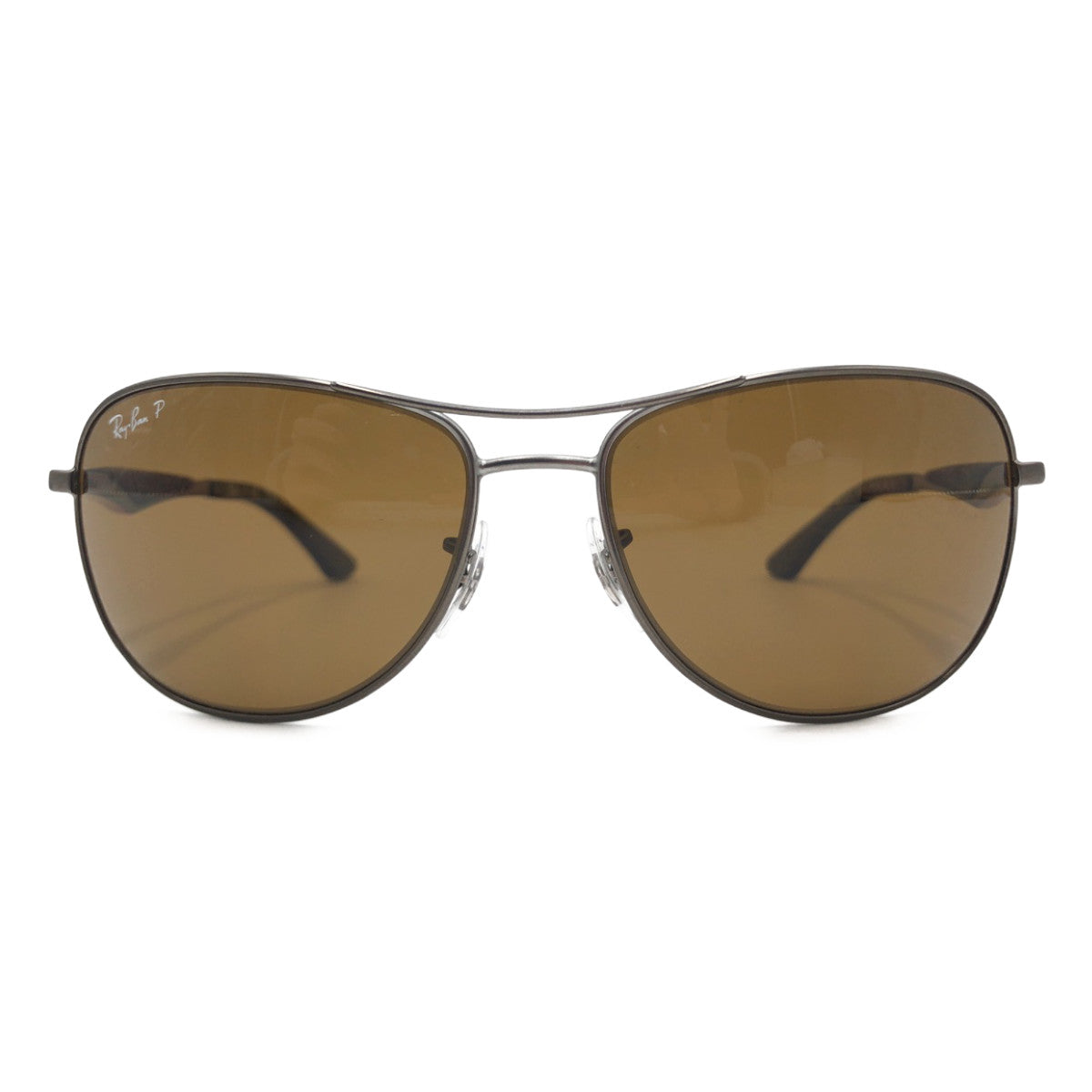 Ray-Ban Regular Fit Unisex Brown Steel Sunglasses Polarized Lenses Teardrop Men's