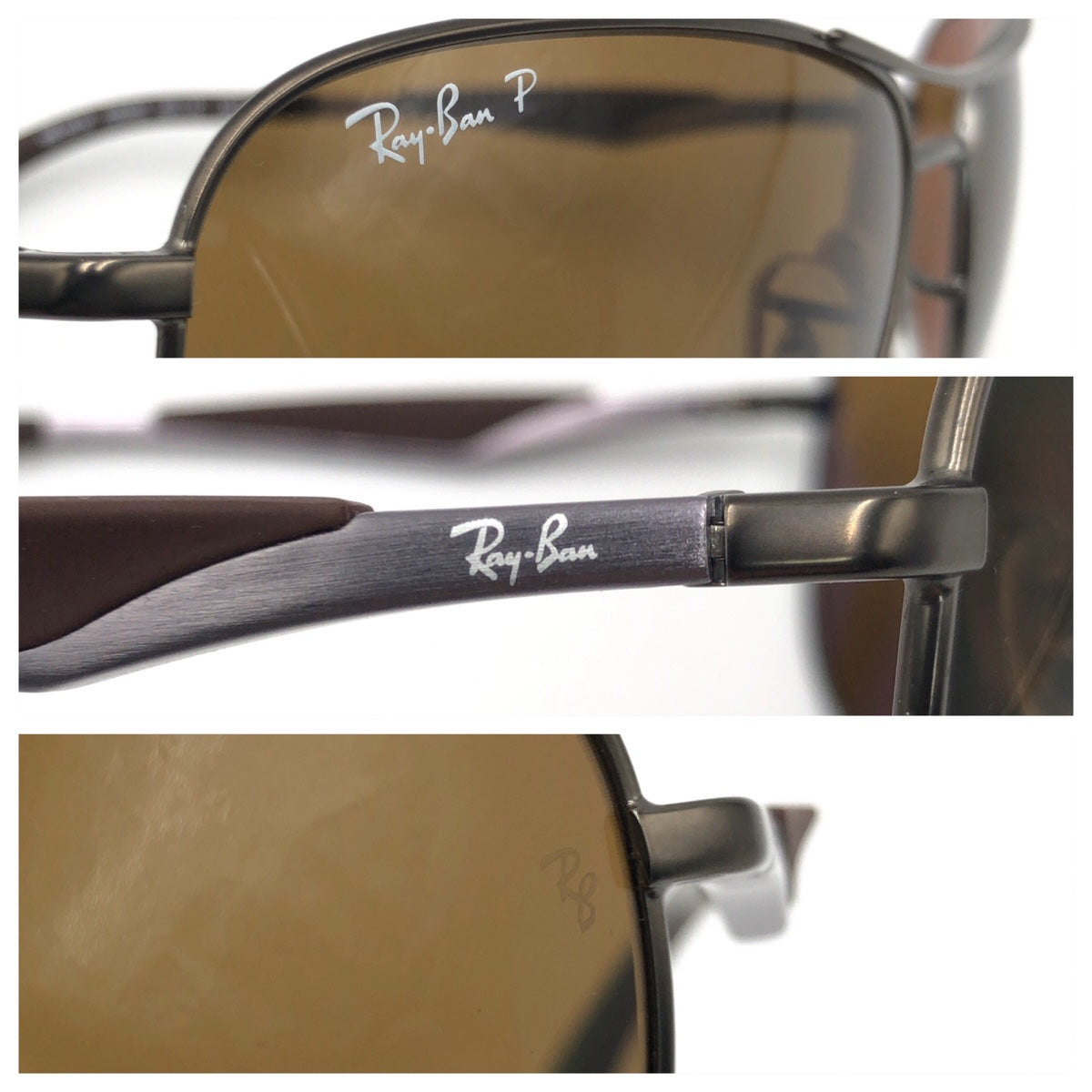 Ray-Ban Regular Fit Unisex Brown Steel Sunglasses Polarized Lenses Teardrop Men's