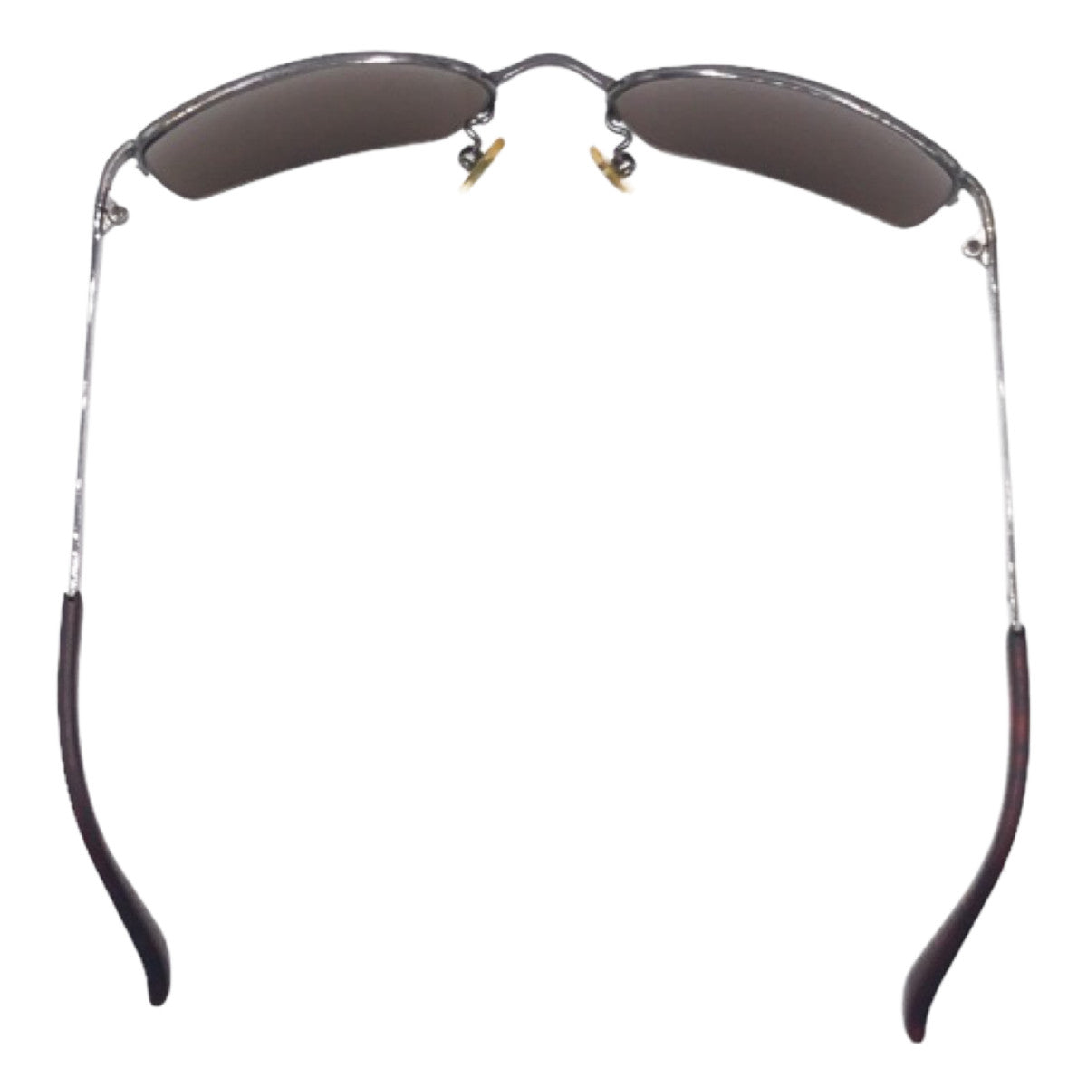 Ray-Ban Half Rim Brown Silver Metal RB3226 004/3 55◻︎19 130 Sunglasses Square Men's