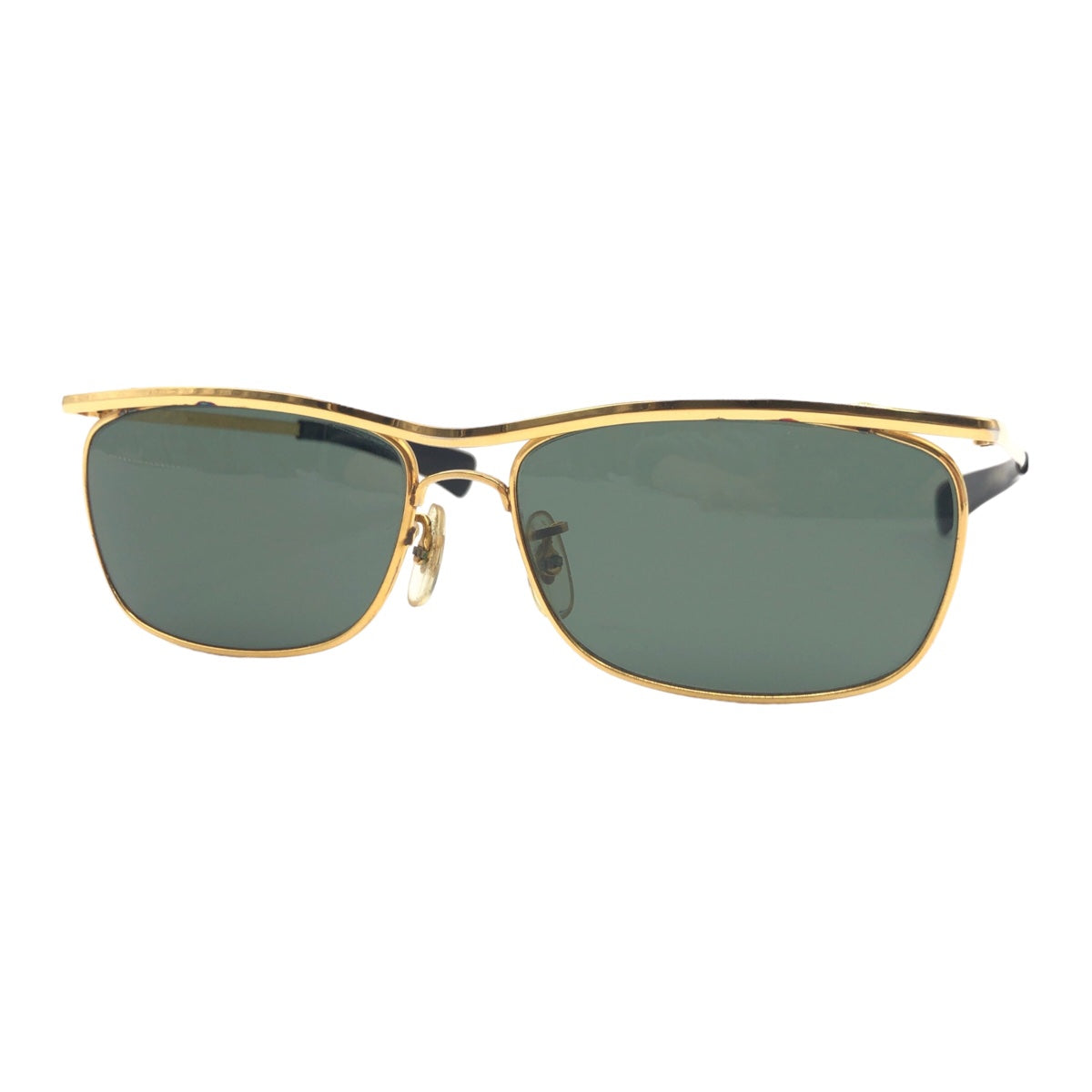 Ray-Ban B&amp;L RAY-BAN Olympian II DX Gold Green Metal Sunglasses Square Men's