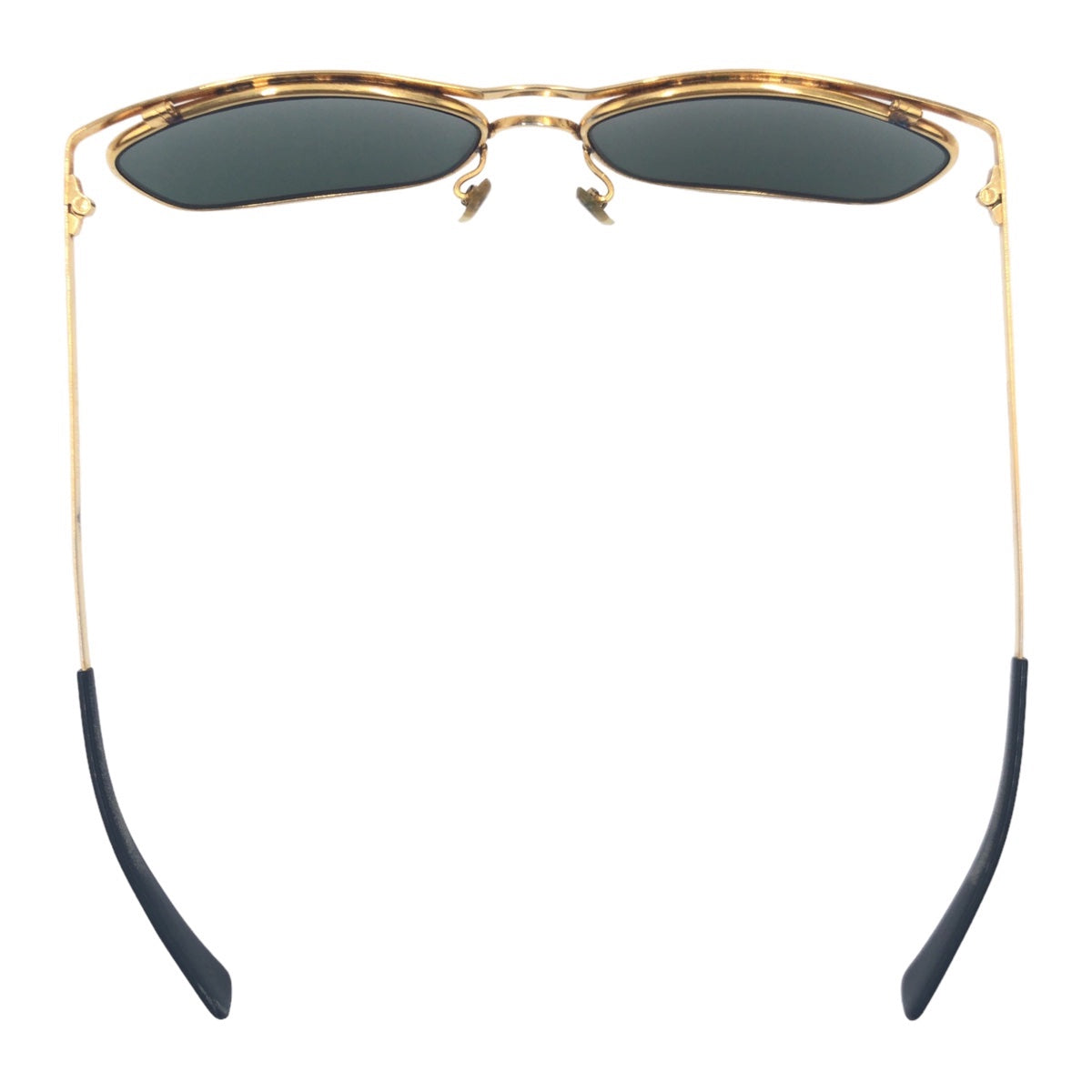 Ray-Ban B&amp;L RAY-BAN Olympian II DX Gold Green Metal Sunglasses Square Men's