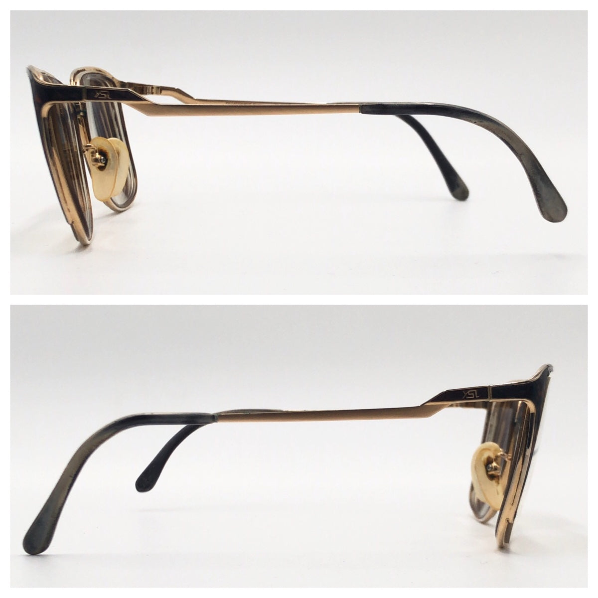 C-223
YVES SAINT LAURENT イヴ・サンローラン 男女兼用 ゴールド 金 メタル 56□16 30-3122 サングラス  度あり メンズ