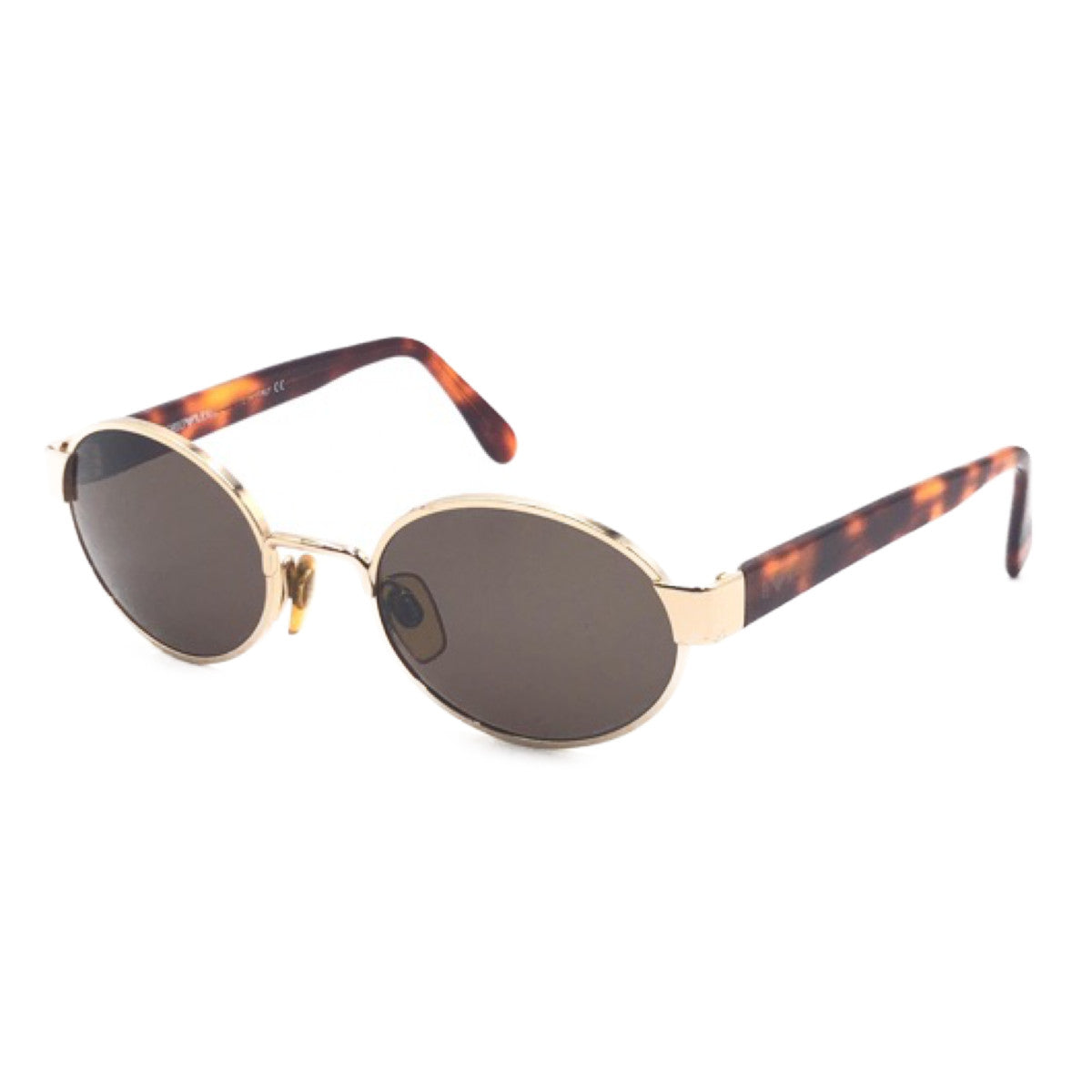Emporio Armani エンポリオ・アルマーニ ブラック 黒 ゴールド金具 プラスチック 081-s 743 135 サングラス ラウンド  メンズ