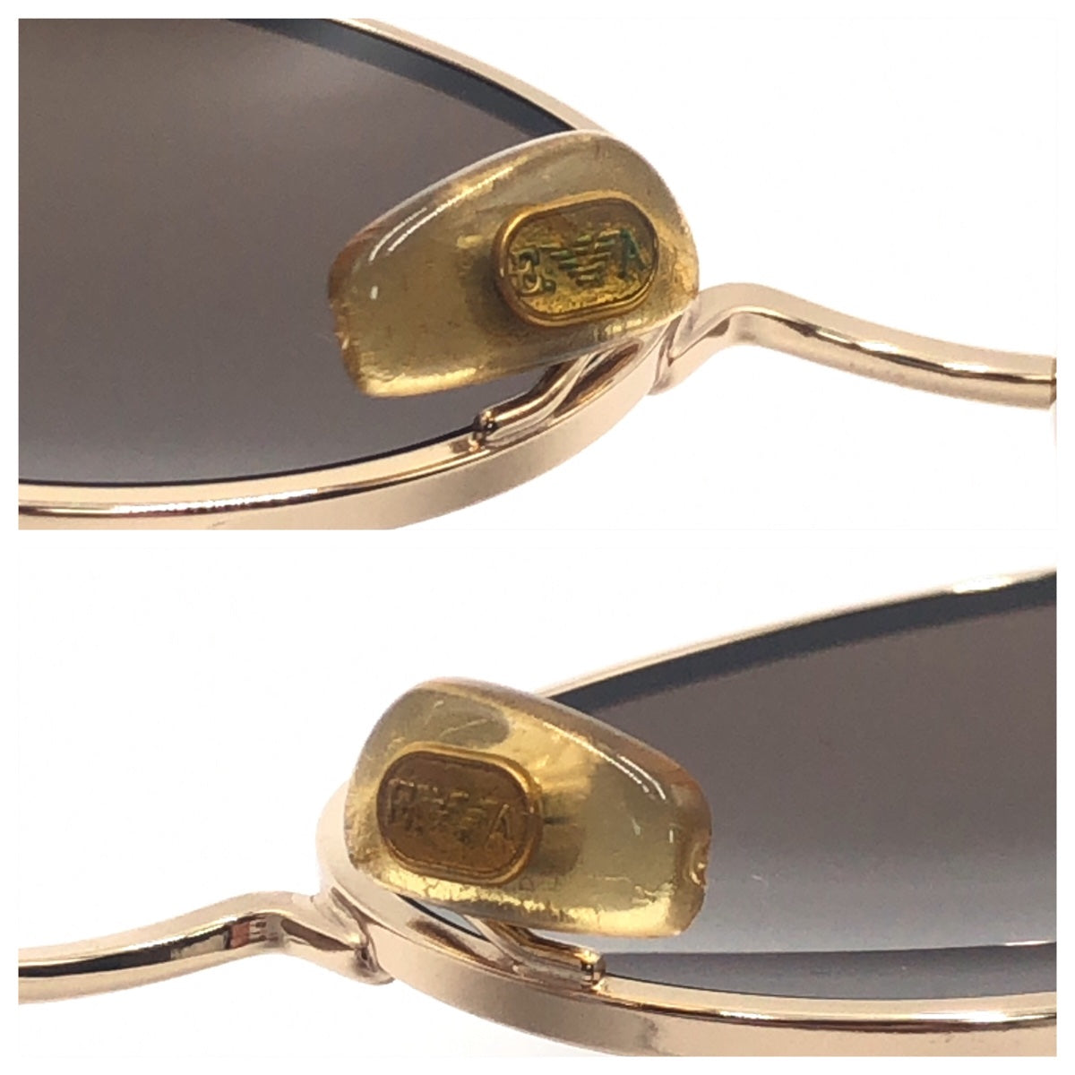 Emporio Armani エンポリオ・アルマーニ ブラック 黒 ゴールド金具 プラスチック 081-s 743 135 サングラス ラウンド  メンズ