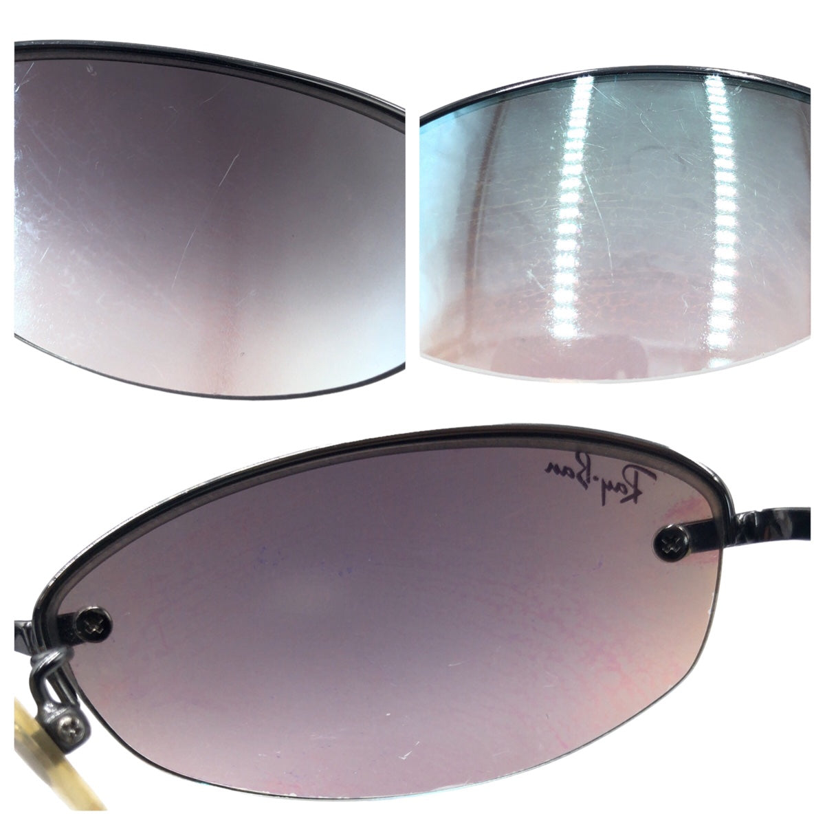 C-224
Ray-Ban レイバン ハーフミラー 男女兼用 ブルー 青 ブラック 黒  メタル RB3229 004/Z1 54□19 135 サングラス オーバル  レディース