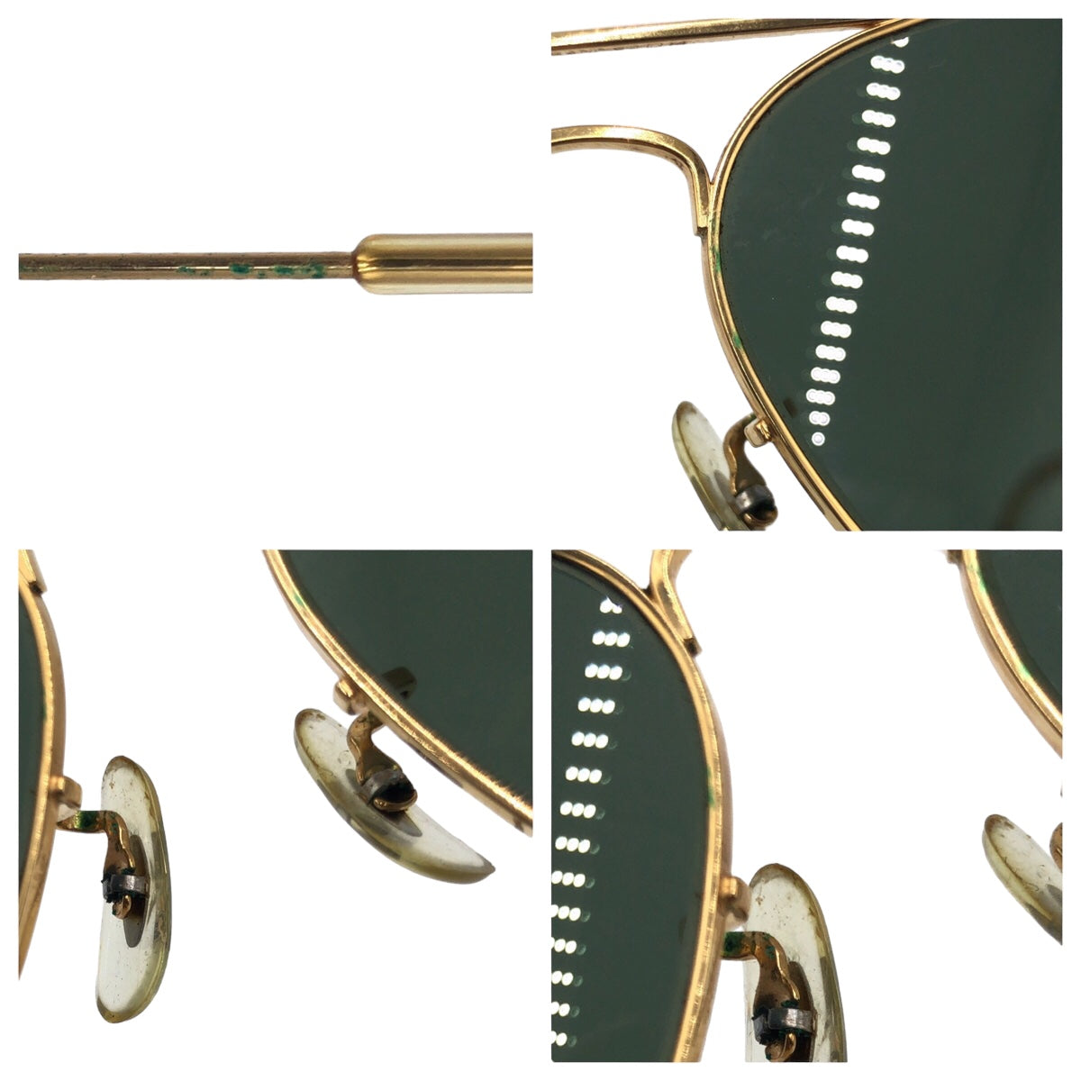 Ray-Ban B&amp;L RAY-BAN USA Aviator Gold Metal B&amp;L RAY-BAN 62◻︎14 Sunglasses Teardrop Men's