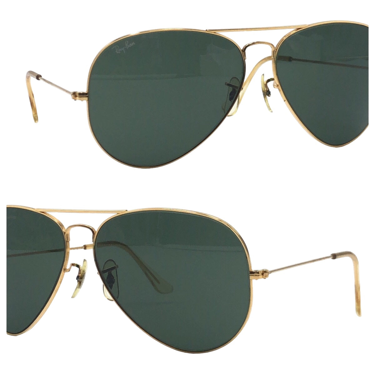 Ray-Ban B&amp;L RAY-BAN USA Aviator Gold Metal B&amp;L RAY-BAN 62◻︎14 Sunglasses Teardrop Men's