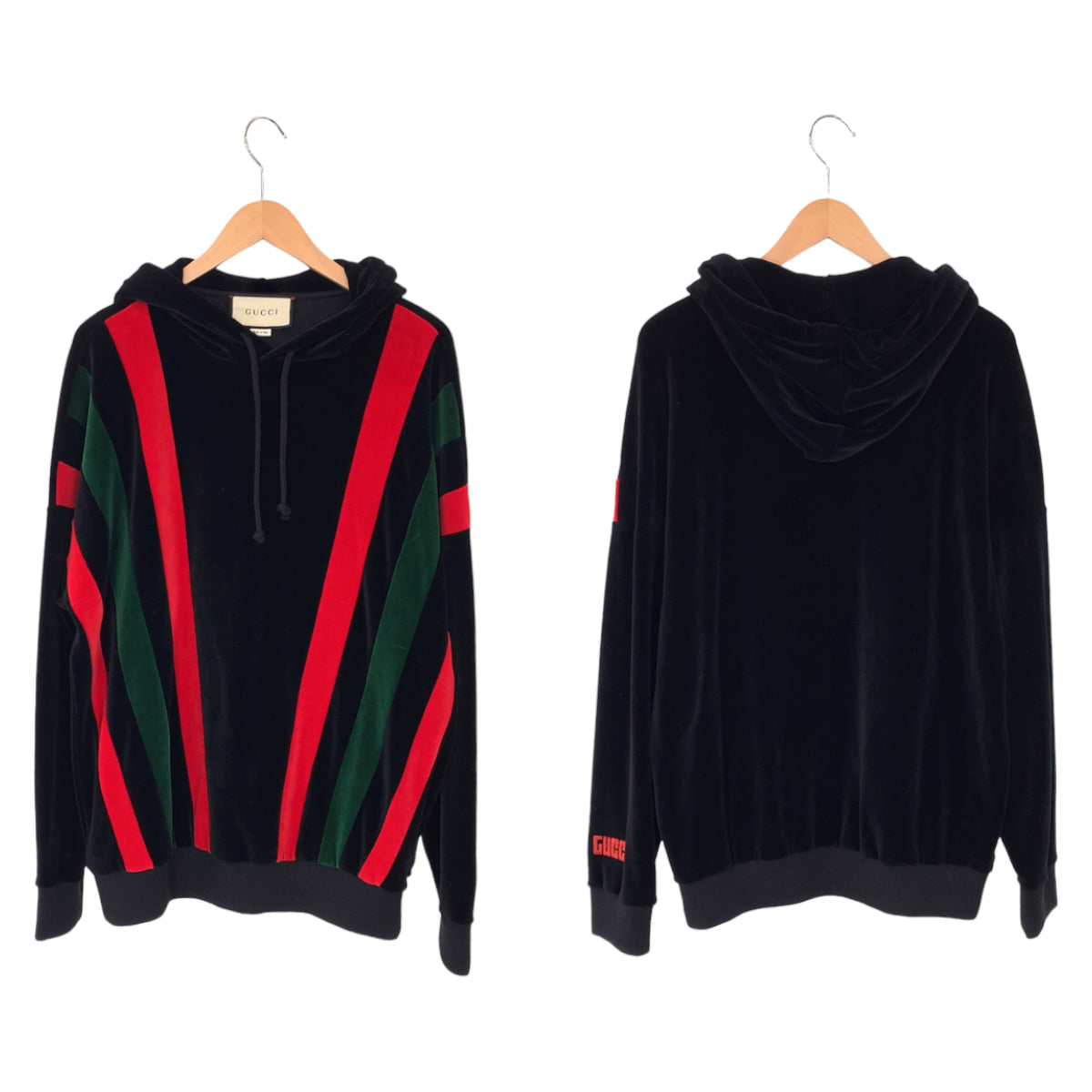 GUCCI グッチ シェリーライン シェニール サイズM ブラック 黒 コットン 598983 セットアップ 上下セット パーカー  メンズ