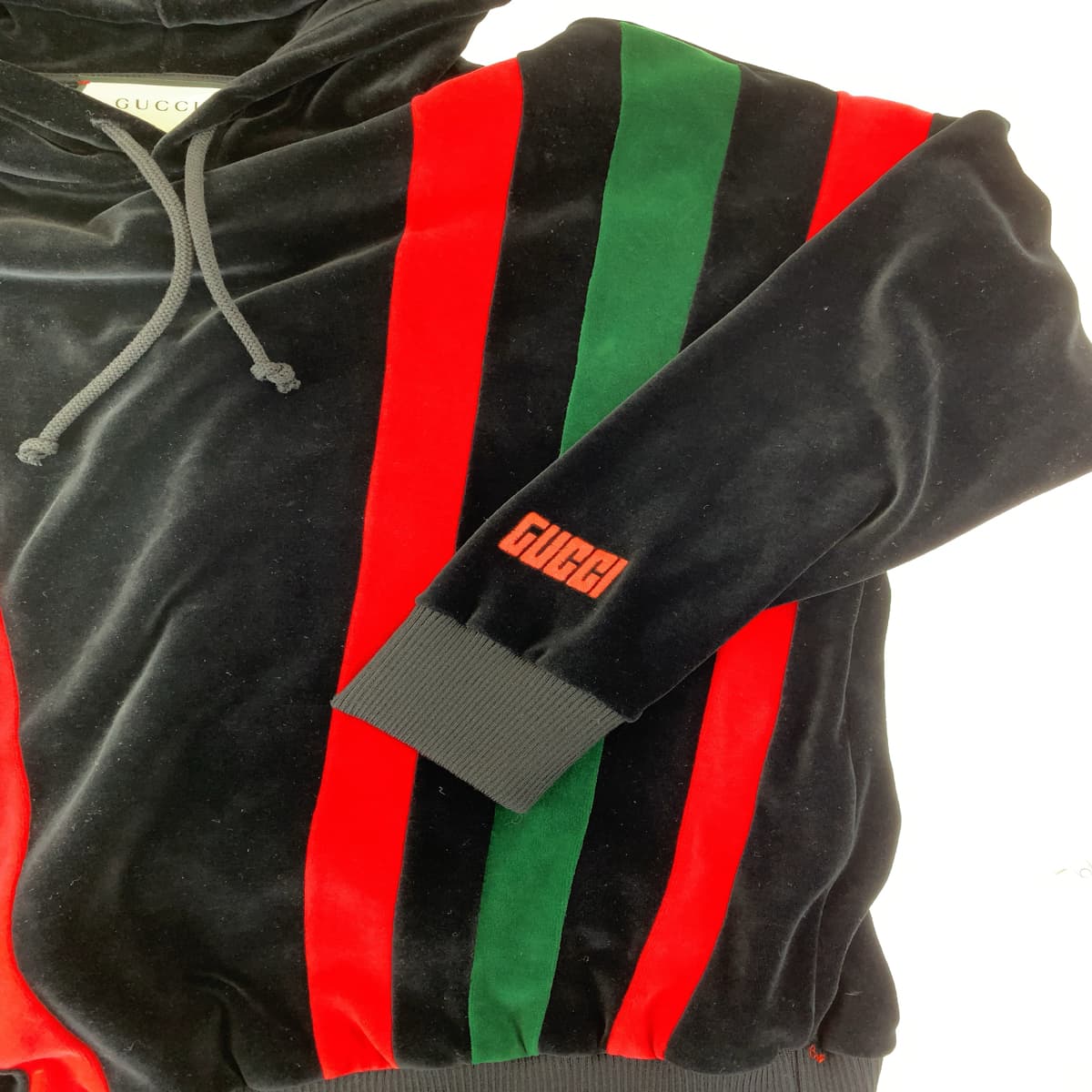 GUCCI グッチ シェリーライン シェニール サイズM ブラック 黒 コットン 598983 セットアップ 上下セット パーカー  メンズ