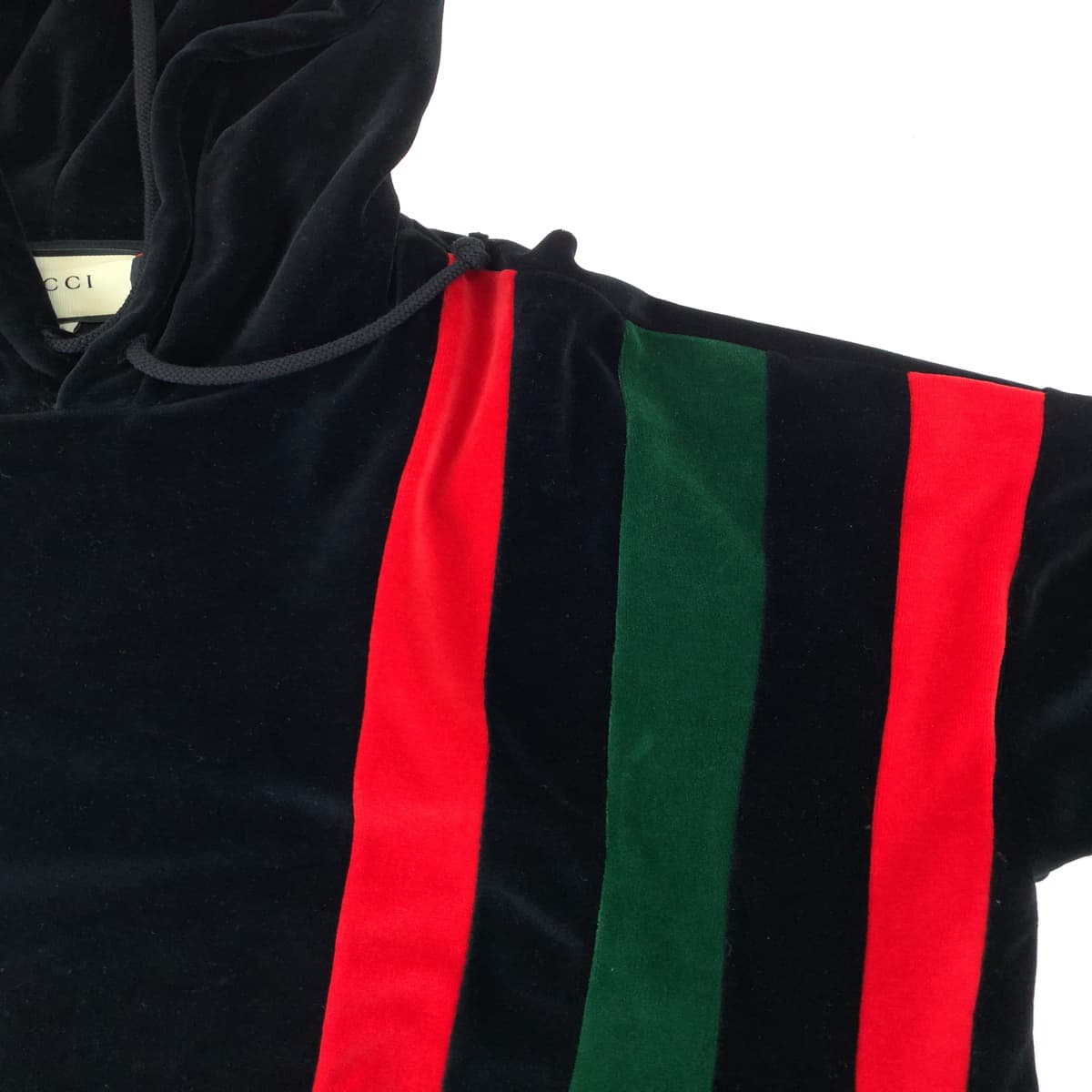 GUCCI グッチ シェリーライン シェニール サイズM ブラック 黒 コットン 598983 セットアップ 上下セット パーカー  メンズ