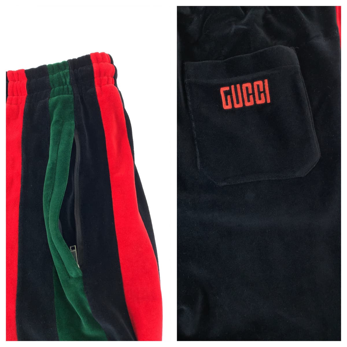 GUCCI グッチ シェリーライン シェニール サイズM ブラック 黒 コットン 598983 セットアップ 上下セット パーカー  メンズ
