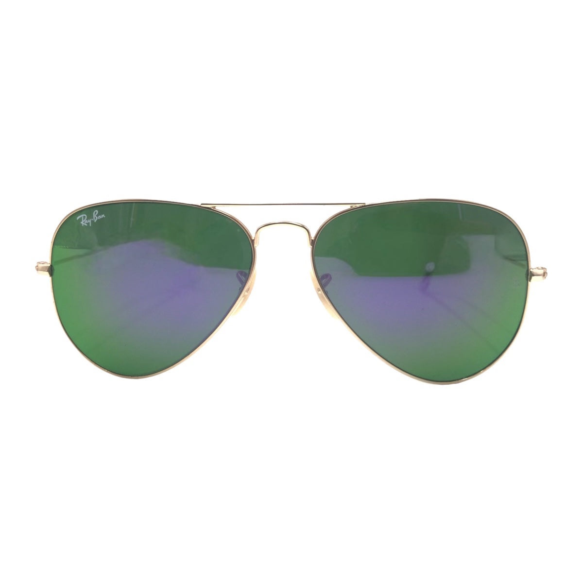 Ray-Ban Aviator Large Metal Gold Green Metal RB3025 AVIATOR LARGE METAL 112/68F 58◻︎14 3N Sunglasses Teardrop Men's