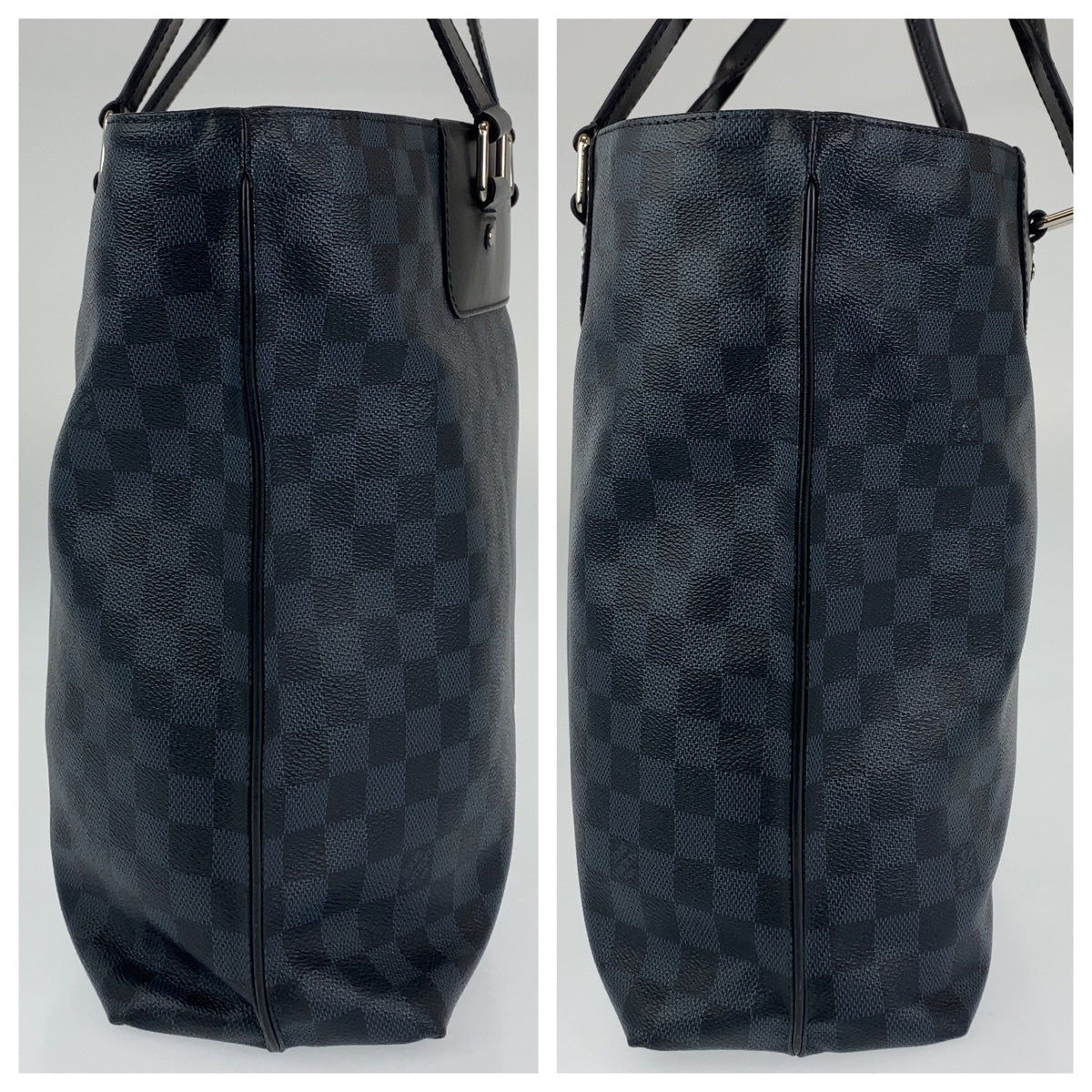 H-0264
LOUIS VUITTON ルイヴィトン ダミエコバルト カバヴォワヤージュ ブラック 黒 シルバー金具 PVC N41397 トートバッグ 肩掛け  メンズ