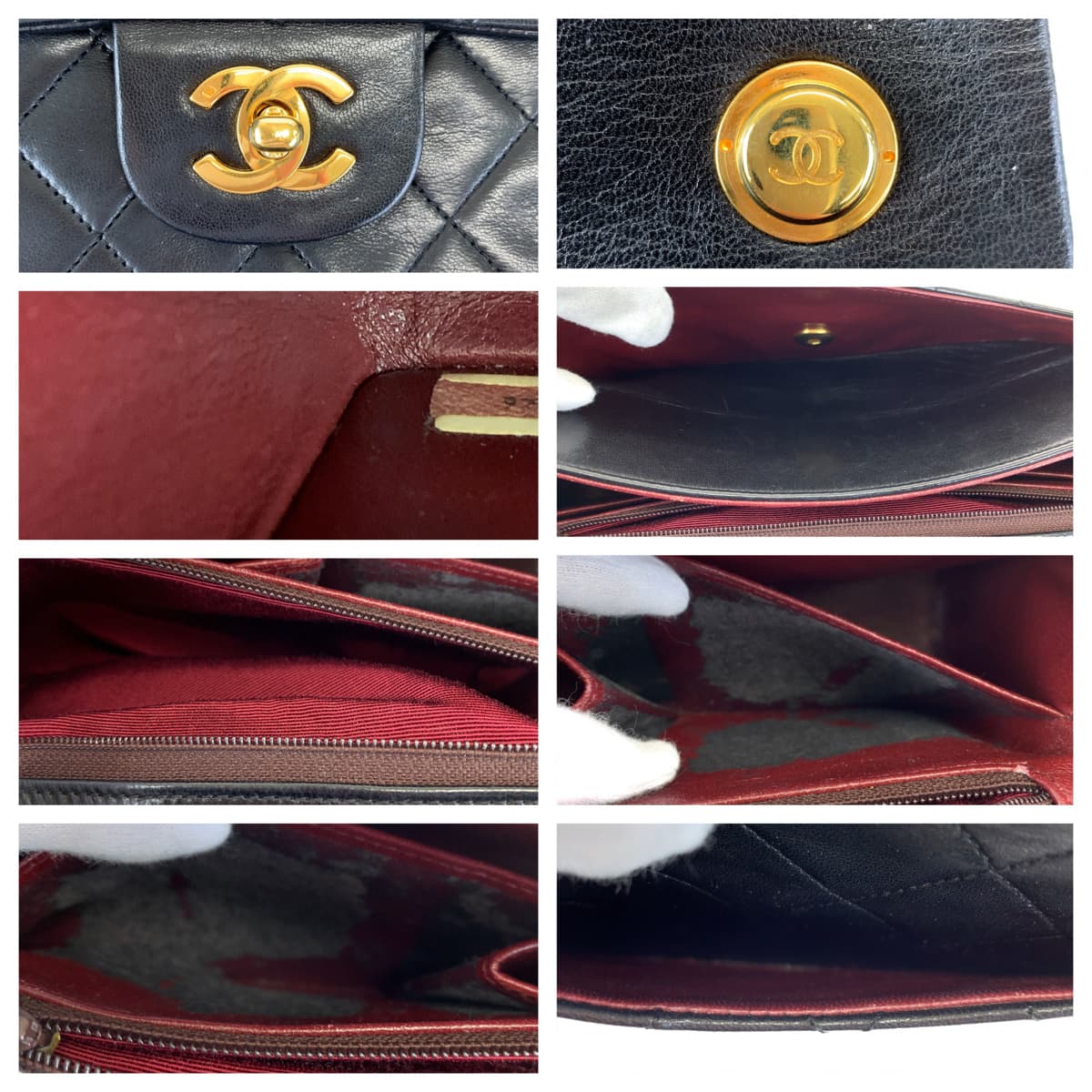 CHANEL シャネル ヴィンテージ マトラッセ シングルフラップ ココマーク ターンロック ブラック 黒 ゴールド金具 ラムスキン ハンドバッグ トートバッグ  レディース