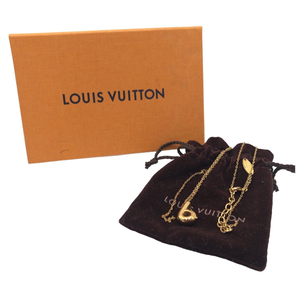 LOUIS VUITTON ルイヴィトン LV&ME B ゴールド 金 メタル M00073 ネックレス  レディース