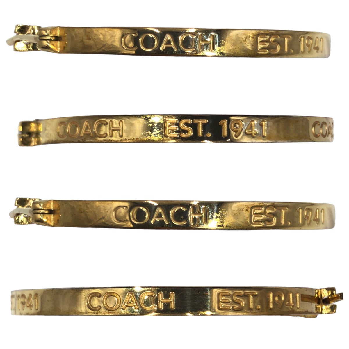 D-027
COACH コーチ ゴールド 金 メタル ピアス  レディース