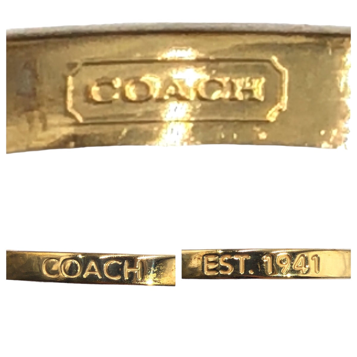 D-027
COACH コーチ ゴールド 金 メタル ピアス  レディース