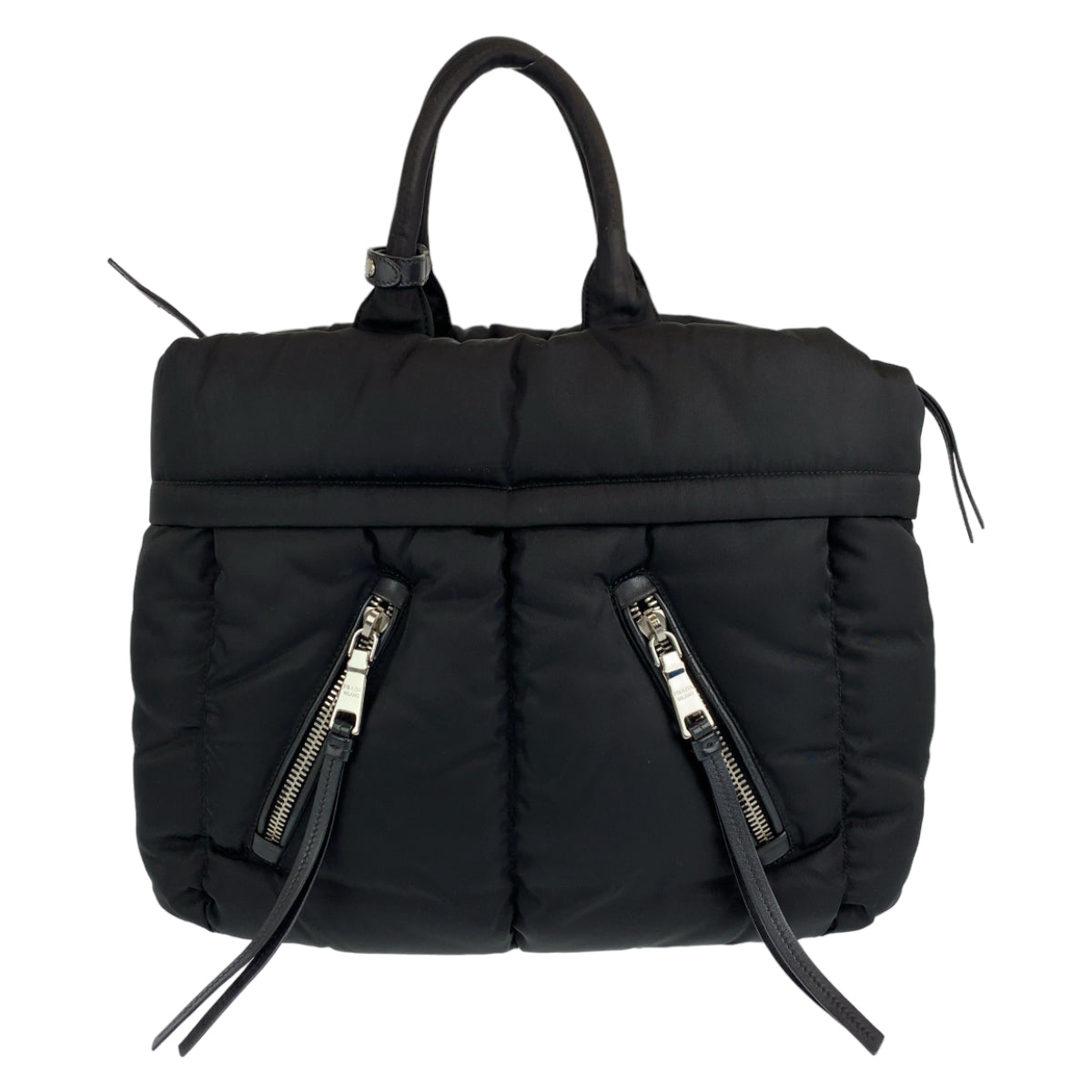 PRADA Prada Tessuto Bomber Black Silver Hardware Nylon BN2617 Business Bag Briefcase Men's