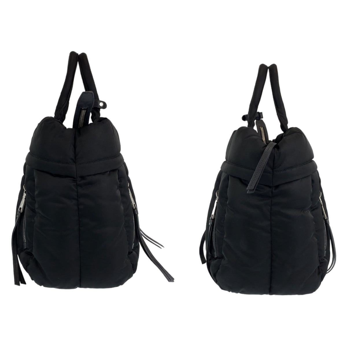 PRADA Prada Tessuto Bomber Black Silver Hardware Nylon BN2617 Business Bag Briefcase Men's