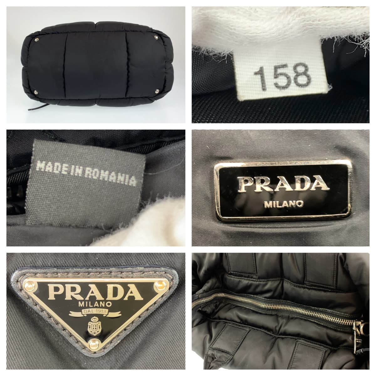 PRADA Prada Tessuto Bomber Black Silver Hardware Nylon BN2617 Business Bag Briefcase Men's