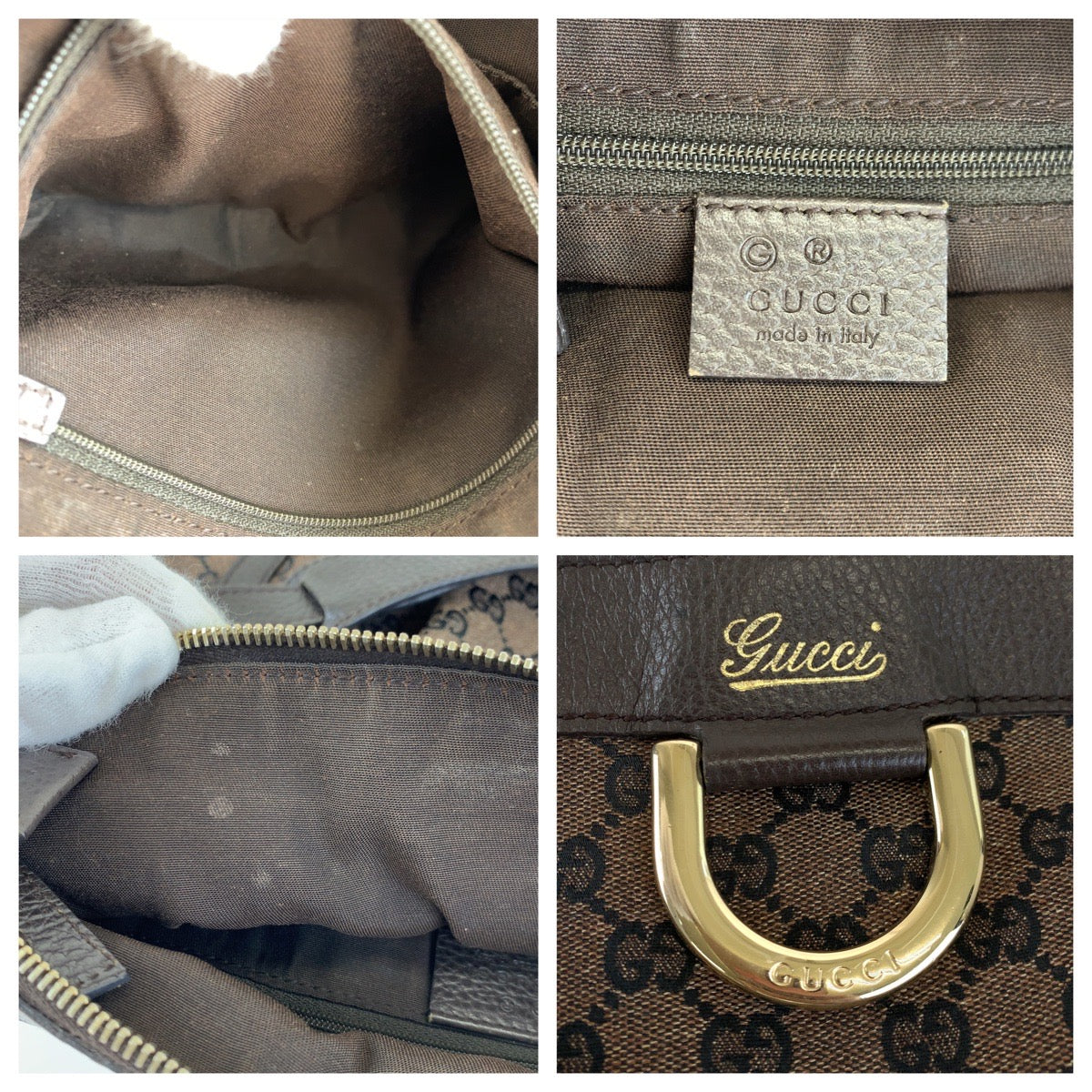 H-0350
GUCCI グッチ アビー ブラウン 茶 ゴールド金具 GGキャンバス 265691 ショルダーバッグ 斜め掛け  レディース