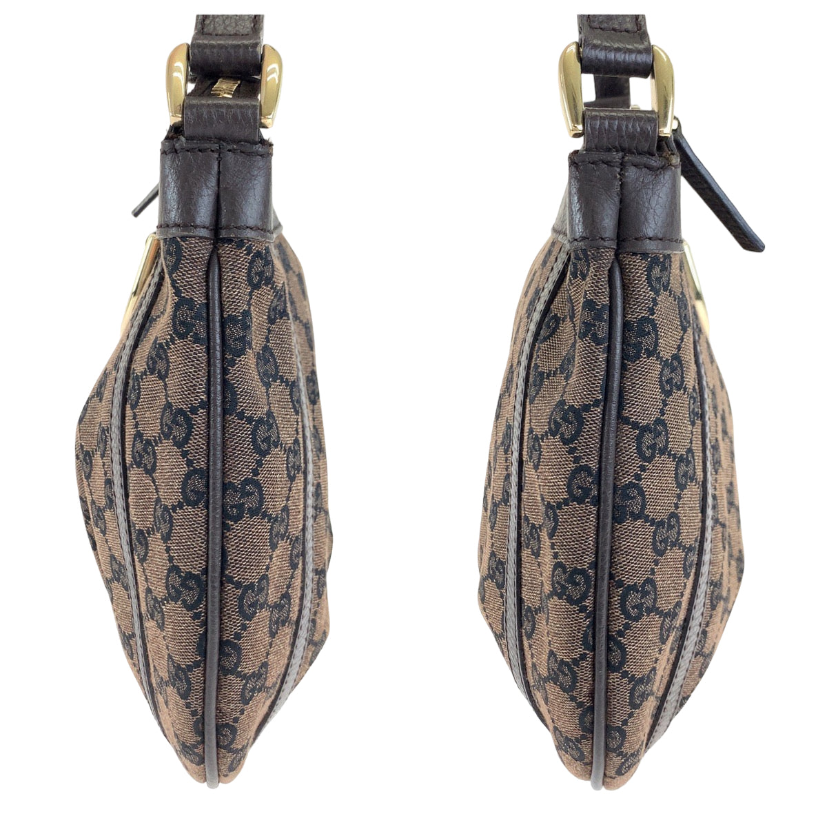 H-0350
GUCCI グッチ アビー ブラウン 茶 ゴールド金具 GGキャンバス 265691 ショルダーバッグ 斜め掛け  レディース