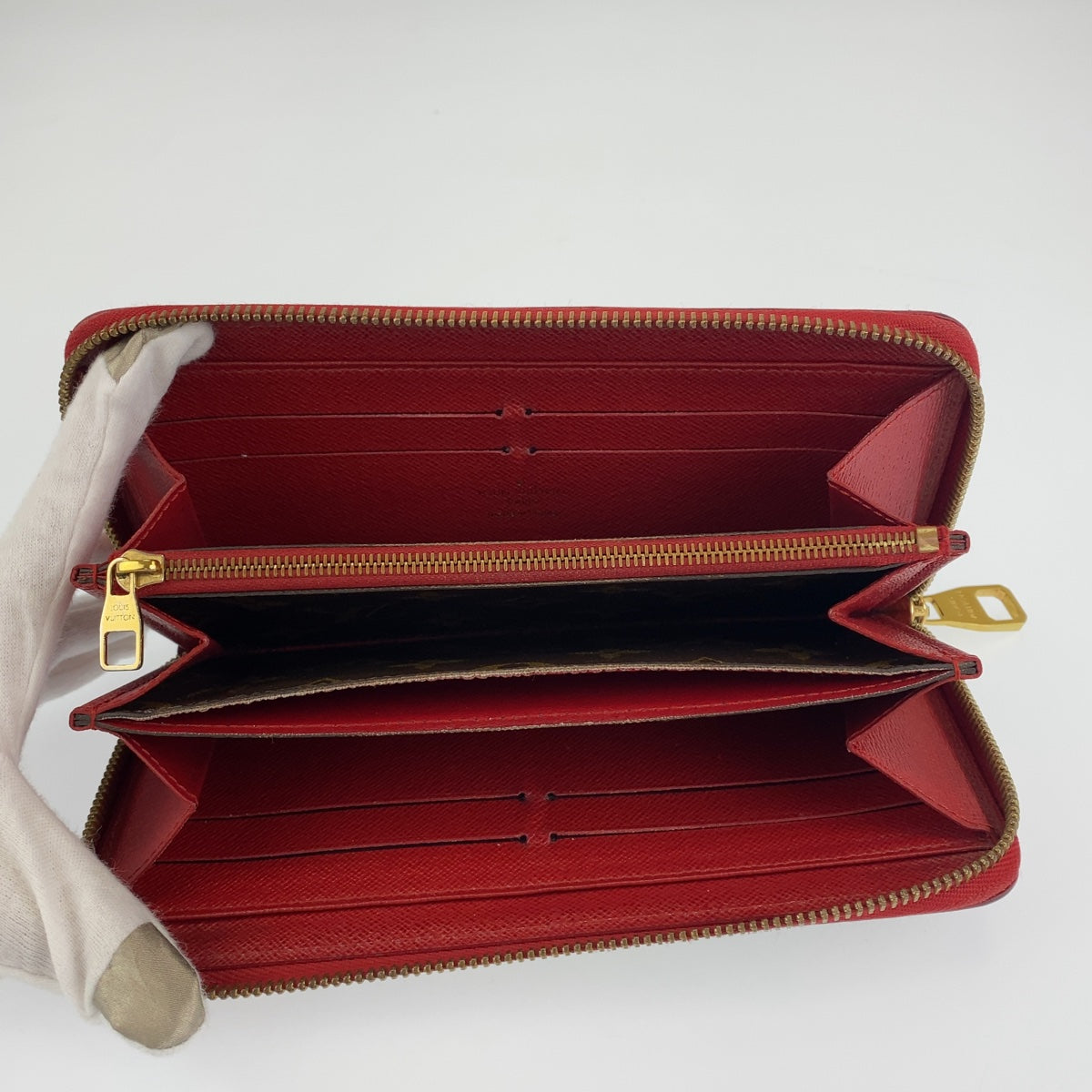 H-0355
LOUIS VUITTON ルイヴィトン モノグラム レティーロ ジッピーウォレット ブラウン 茶 レッド 赤 ゴールド金具 PVC M61854 長財布 ラウンドファスナー  レディース