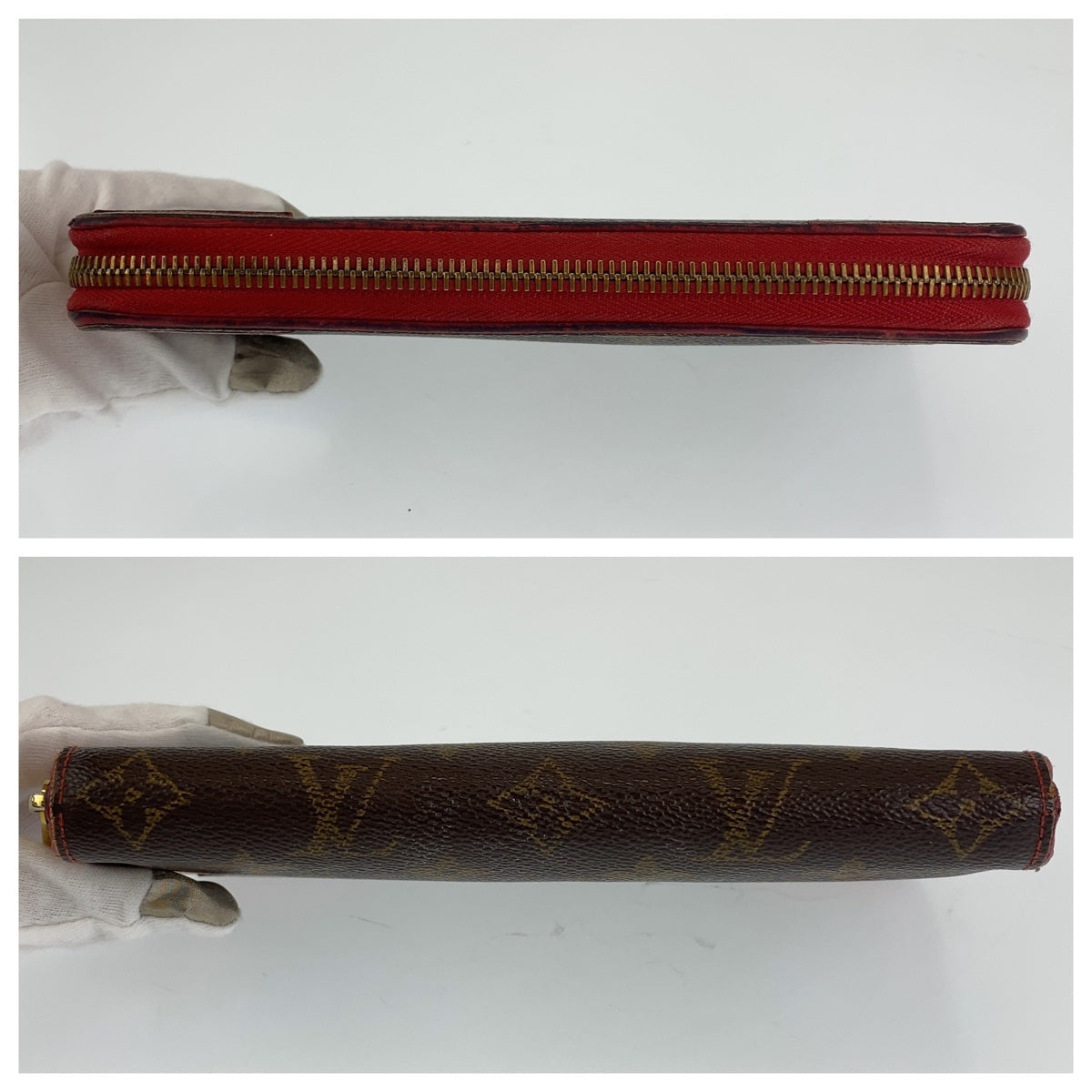 H-0355
LOUIS VUITTON ルイヴィトン モノグラム レティーロ ジッピーウォレット ブラウン 茶 レッド 赤 ゴールド金具 PVC M61854 長財布 ラウンドファスナー  レディース