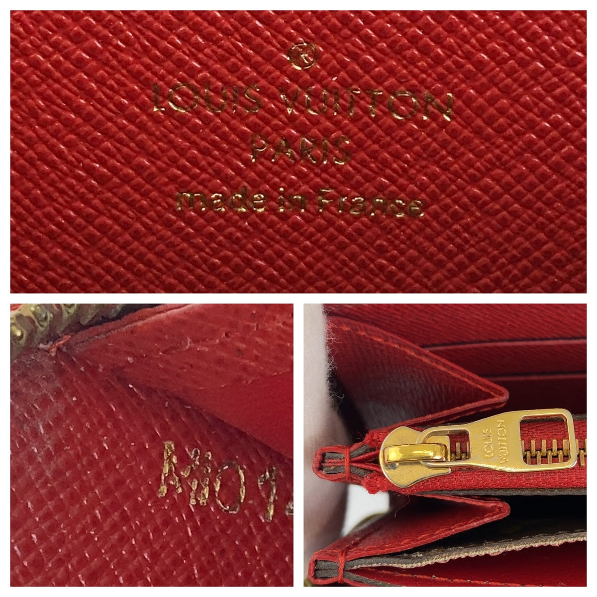 H-0355
LOUIS VUITTON ルイヴィトン モノグラム レティーロ ジッピーウォレット ブラウン 茶 レッド 赤 ゴールド金具 PVC M61854 長財布 ラウンドファスナー  レディース