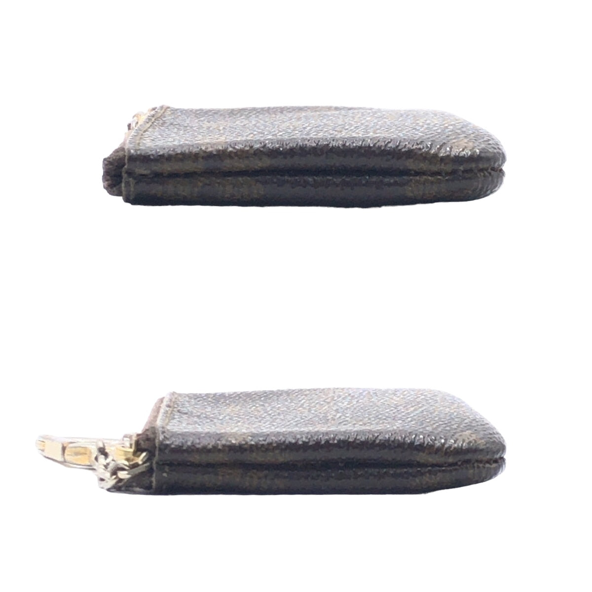 LOUIS VUITTON ルイヴィトン モノグラム ポシェットクレ ブラウン 茶 ゴールド金具 グレインレザー M63650 コインケース 小銭入れ  メンズ